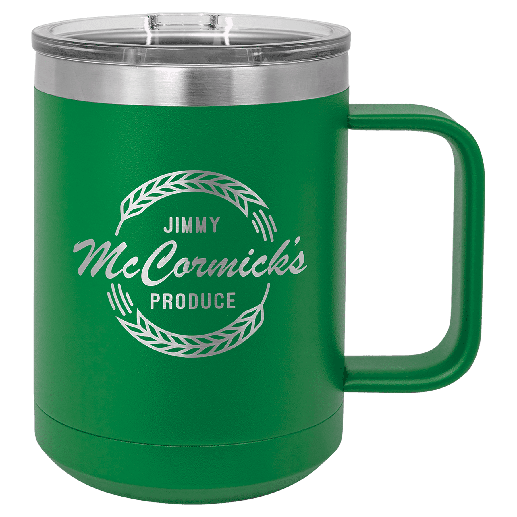 Polar Camel 15 oz. Green Vacuum Insulated Mug with Slider Lid 2