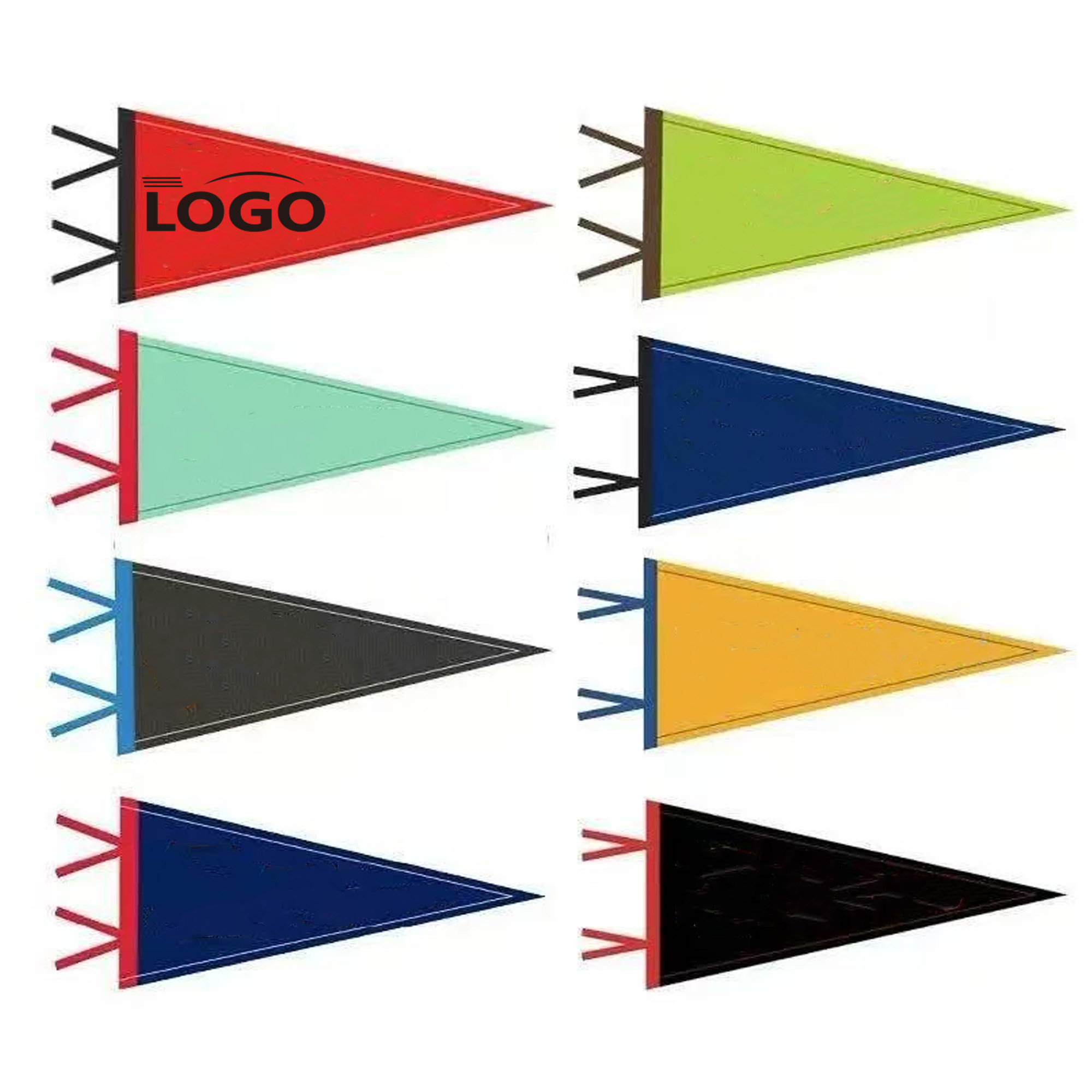 MOQ 100pcs 8" x 18" Custom Full Color Felt Pennant 3