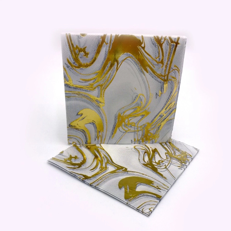 Custom Gold Foil Disposable Paper Napkins 4