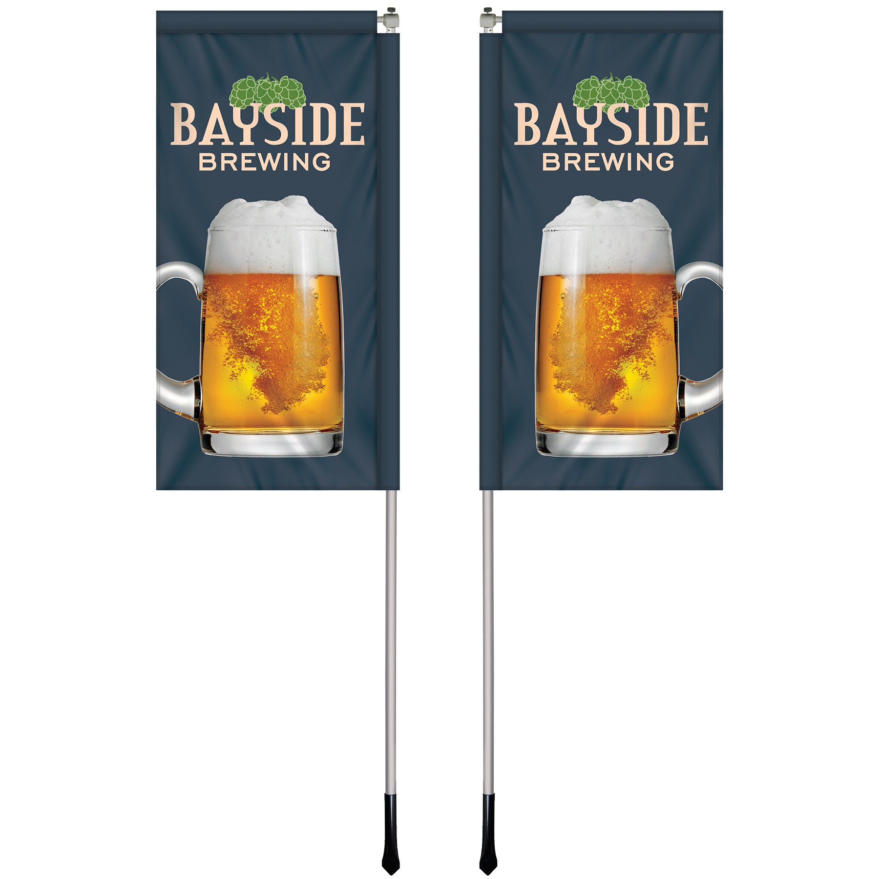 2.5' X 5' Custom Double Sided Windchaser Flag Kit 5