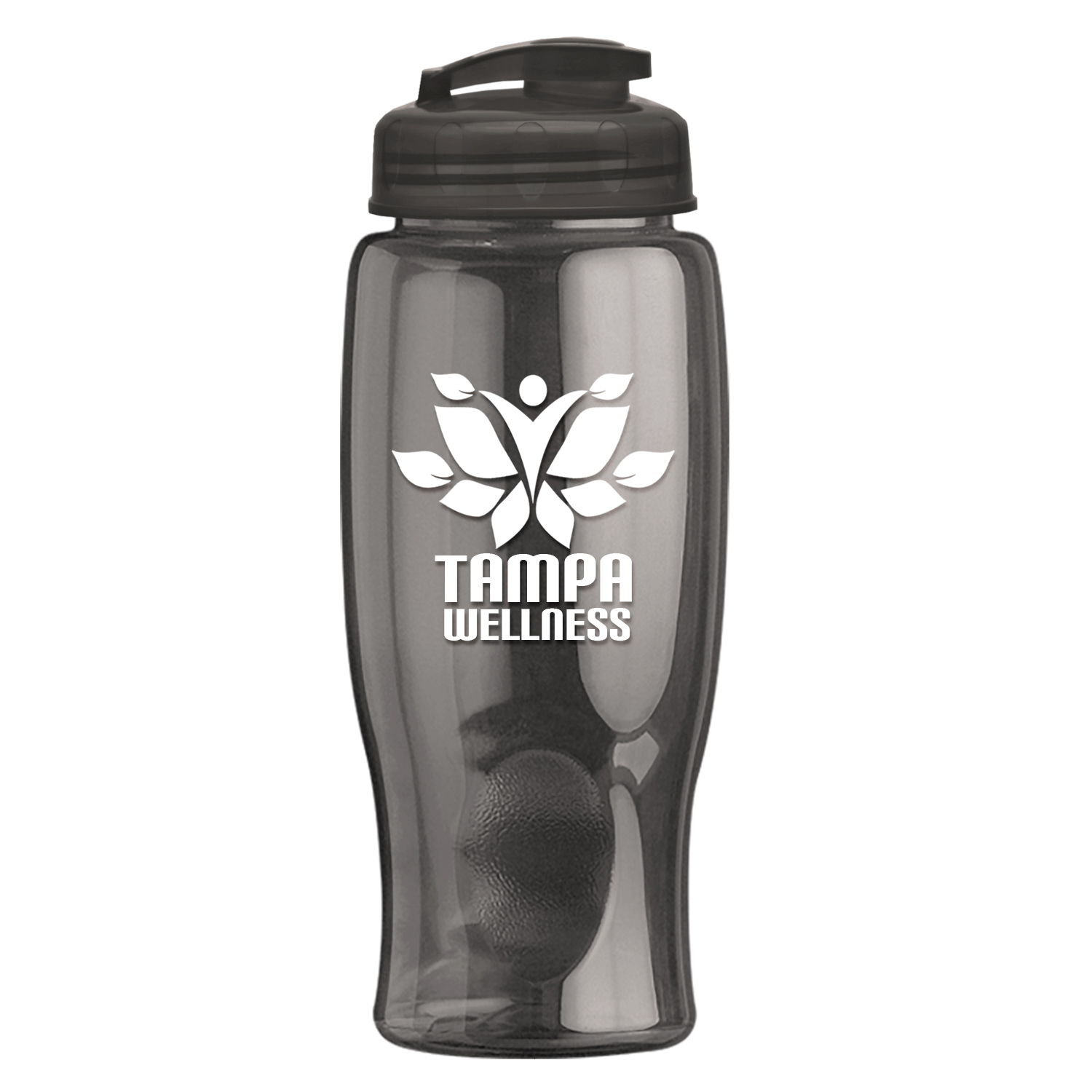 Poly-pure - 27 oz. Transparent Bottle with USA Flip 5