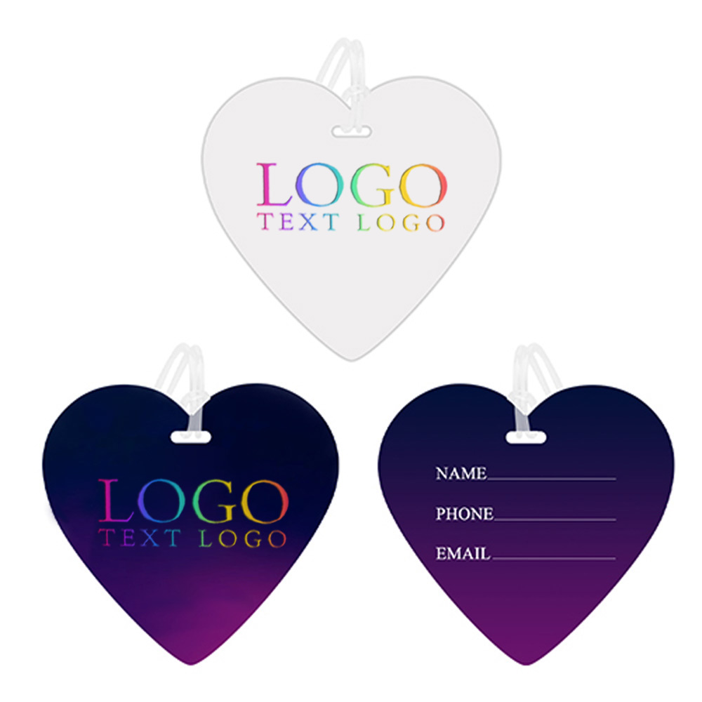Heart-Shaped Luggage Tags With Strap 2