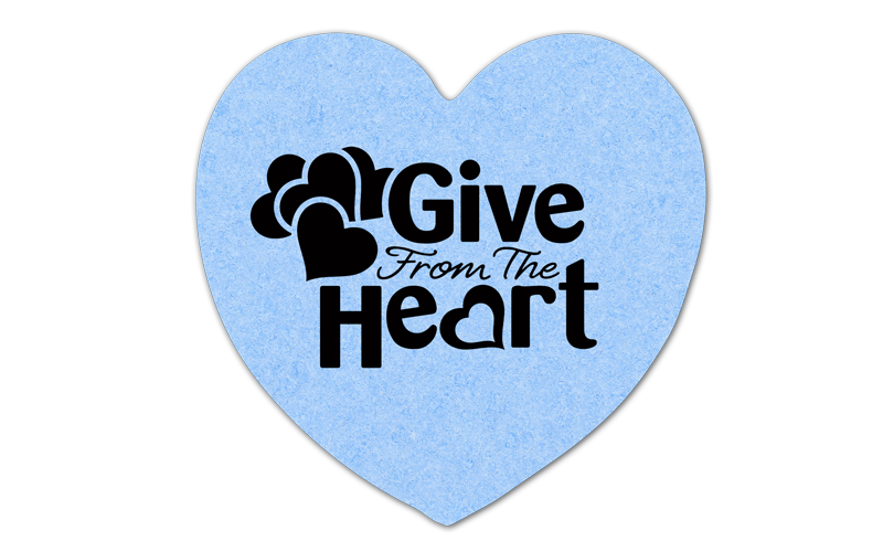 6" Heart Compressed Sponge