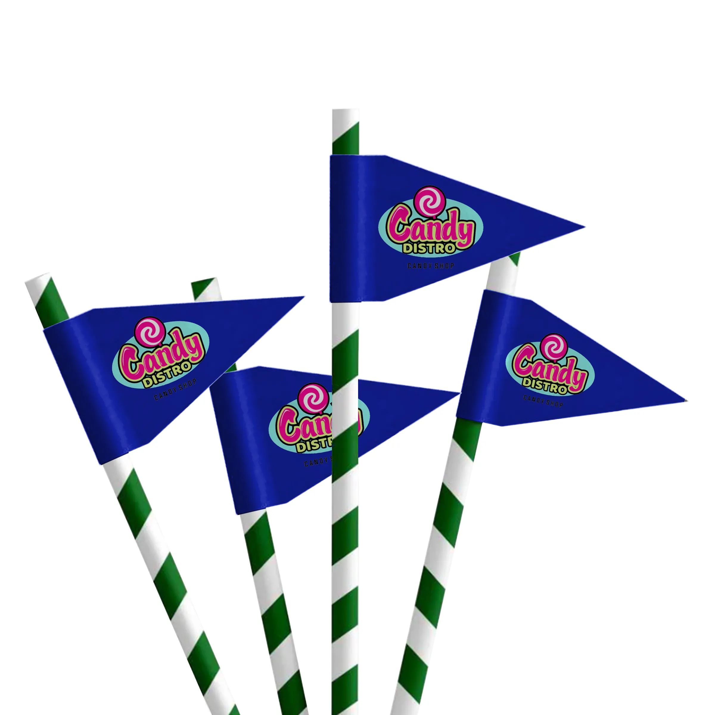 Straw Toothpick Flags Style B - 1" x 1.5"