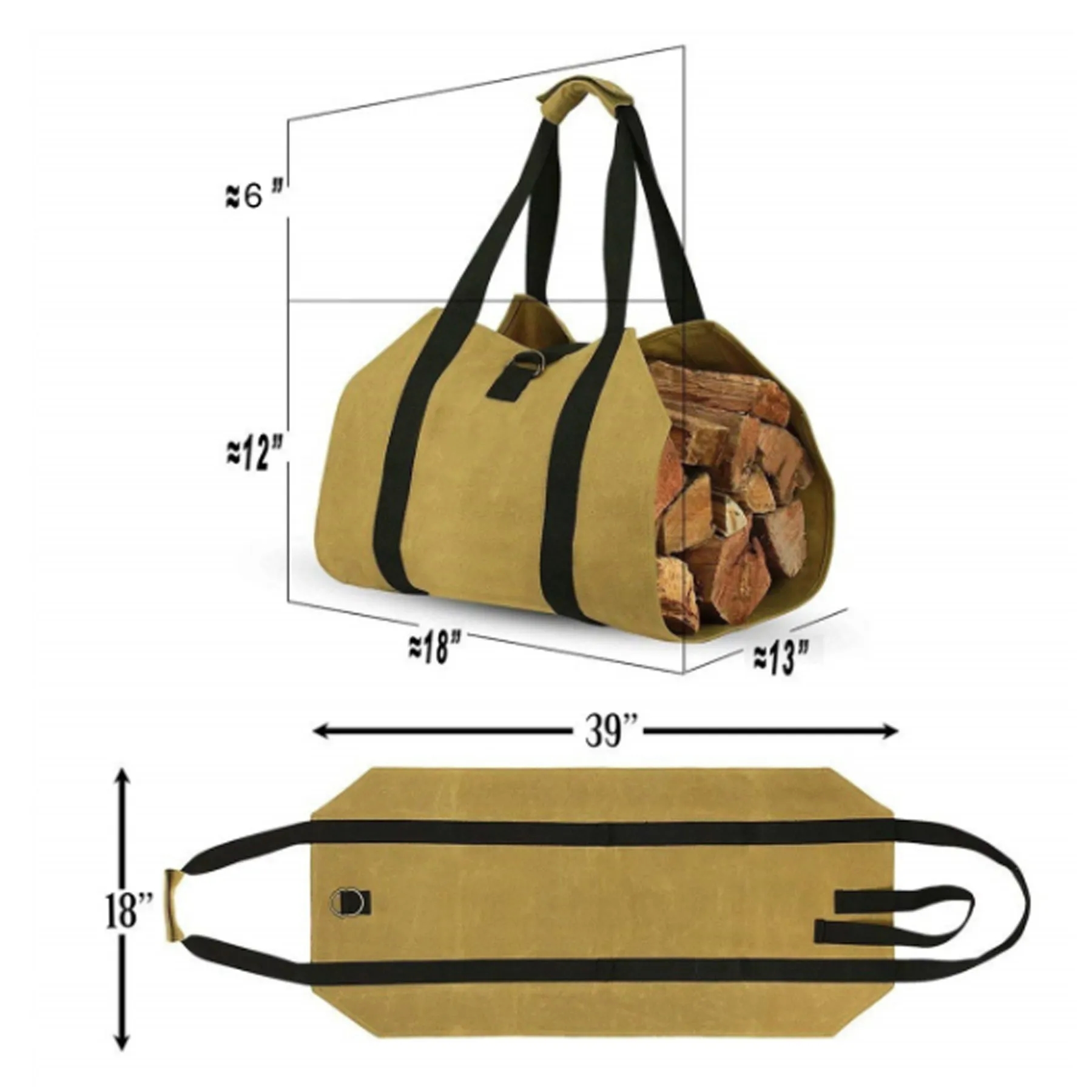 Durable Multi-Functional Firewood Storage Bag 5