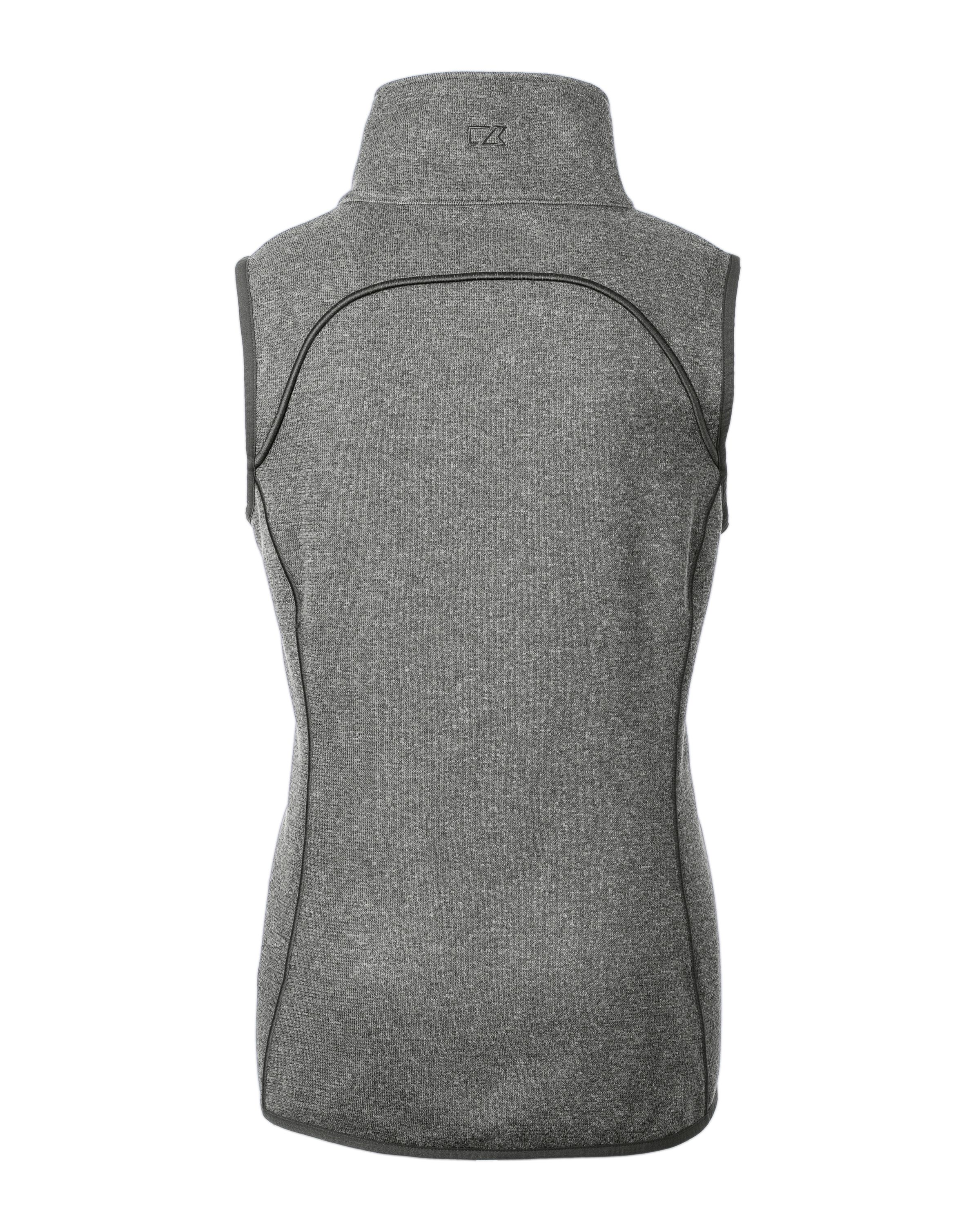 Cutter & Buck Mainsail Sweater-Knit Womens Full Zip Asymmetrical Vest 62