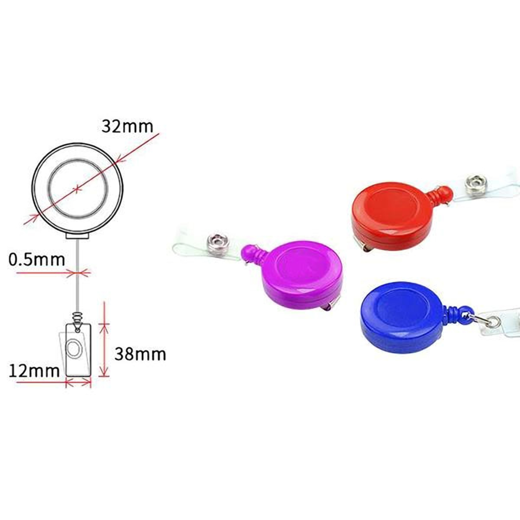 Retractable ID Badge Holder with Polypropylene Strap 1