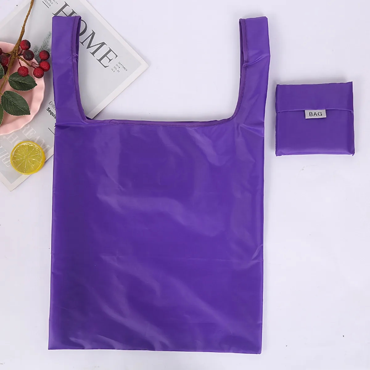 Large Reusable Shopping Foldable Polyester Tote Grocery Bag 3