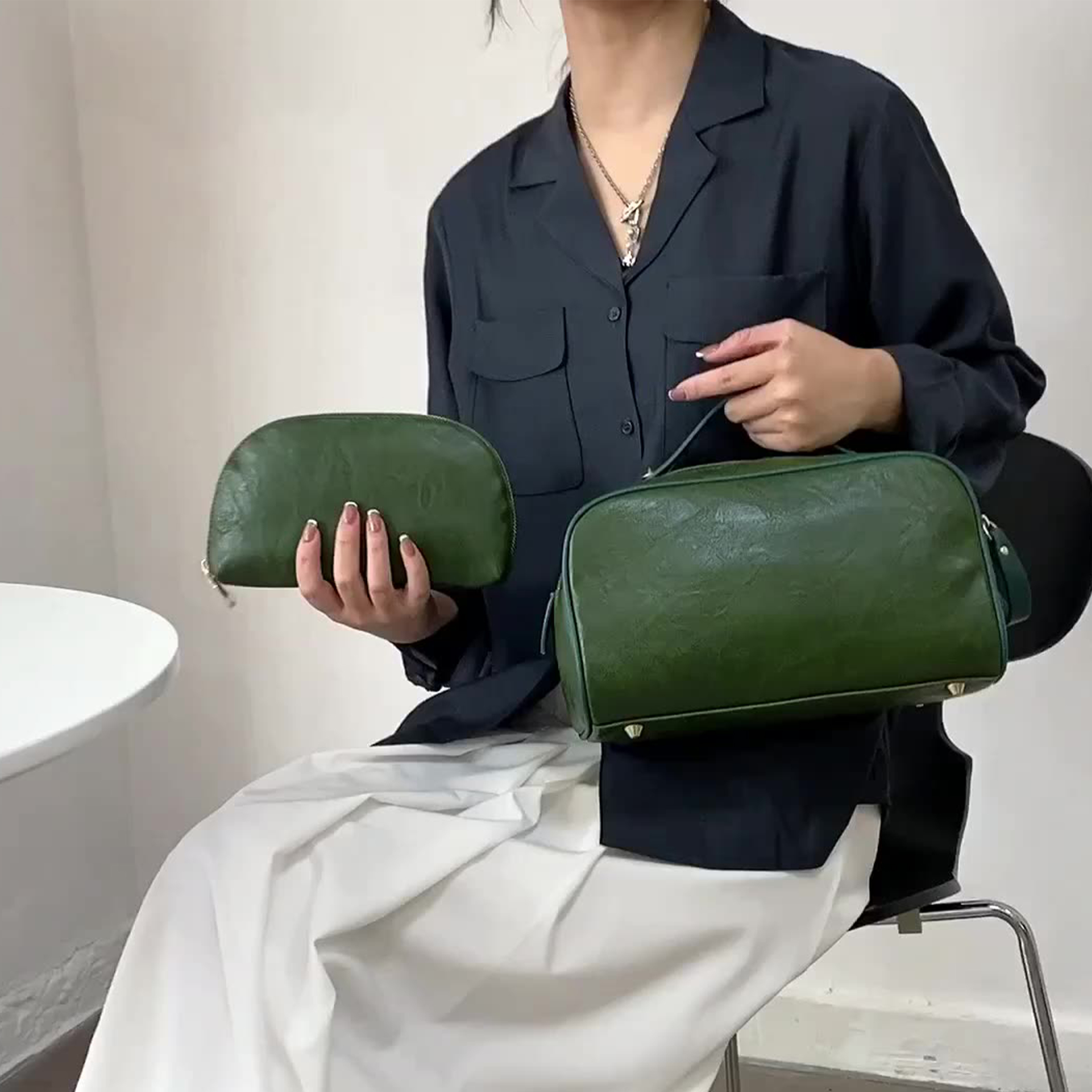 Pu Simple And Stylish Makeup Bag 6