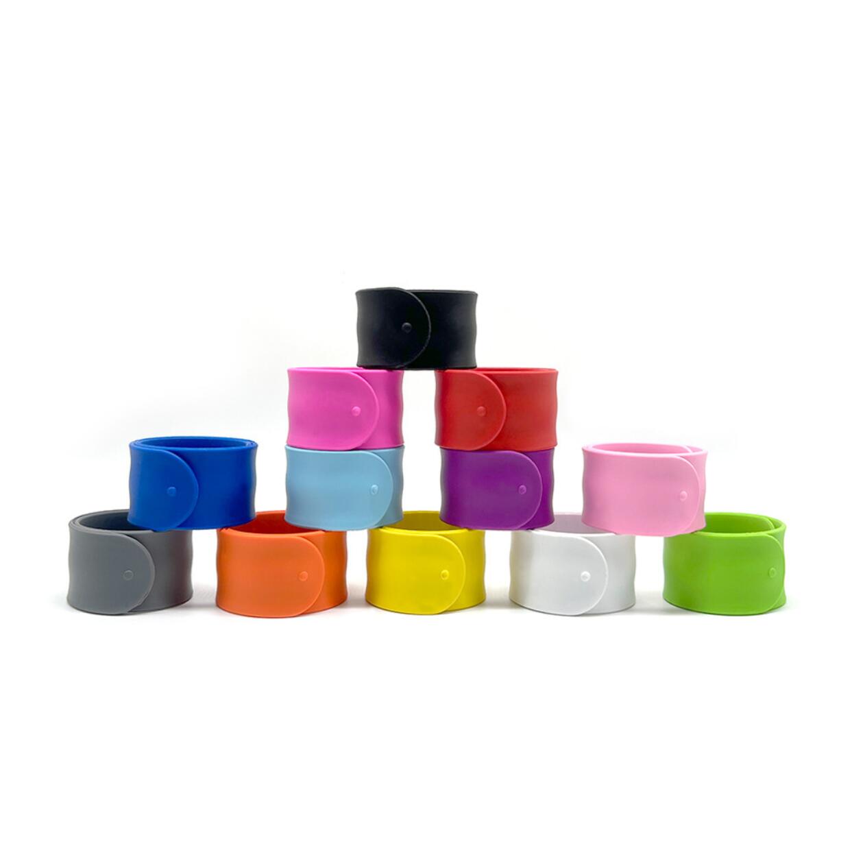 Custom Screen Print Silicone Clap Bracelet 2