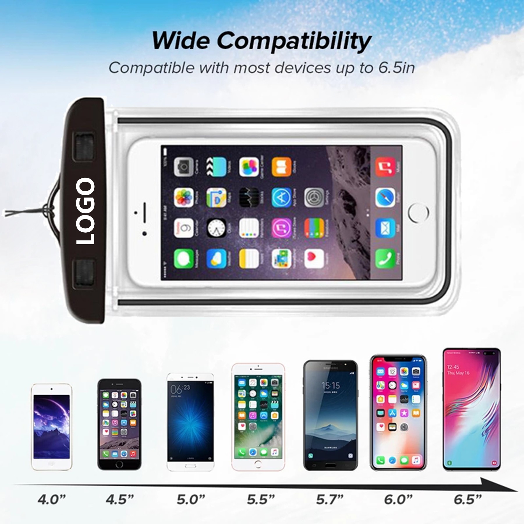 PVC Waterproof Phone Pouch With Lanyard 1
