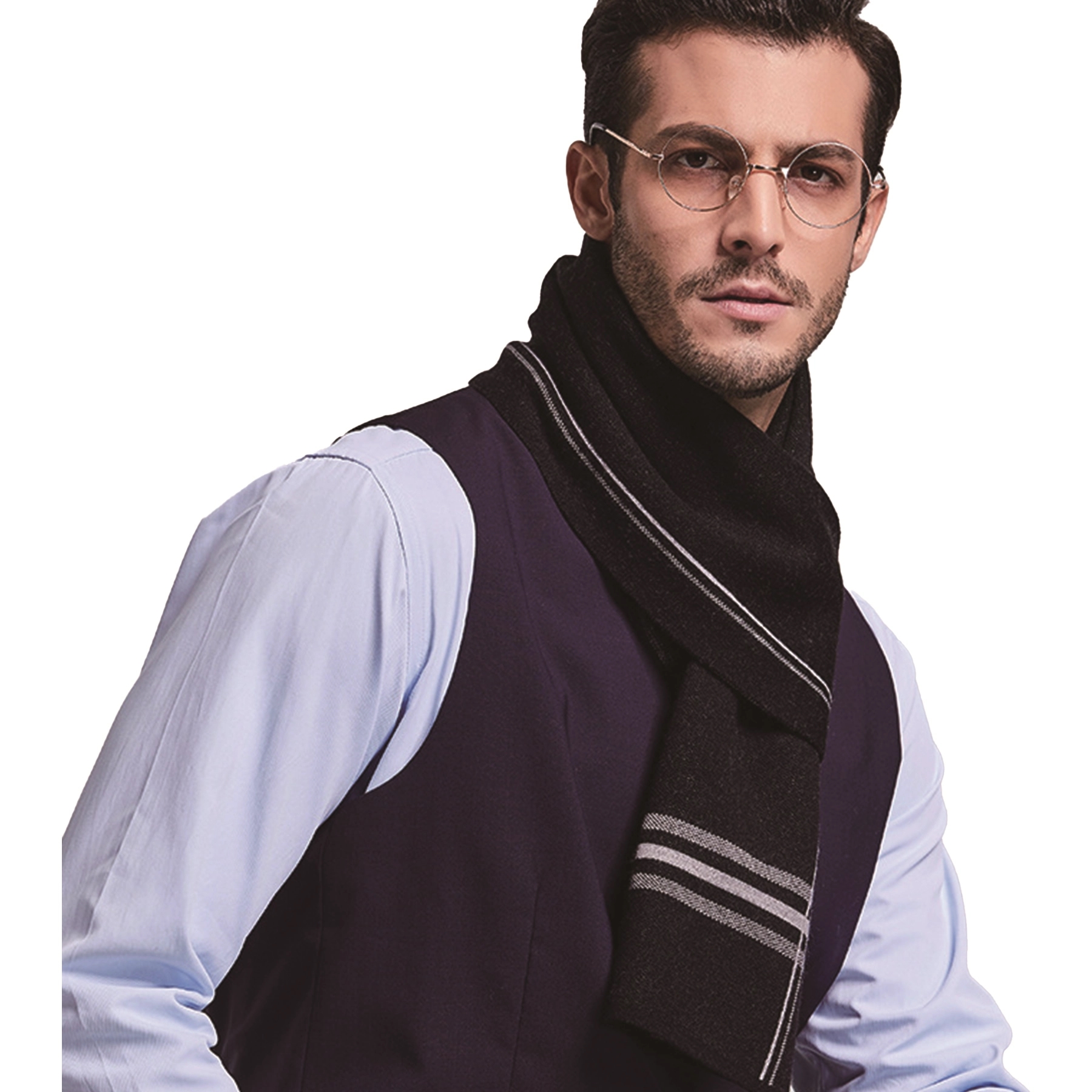 Striped Knit Scarf 3
