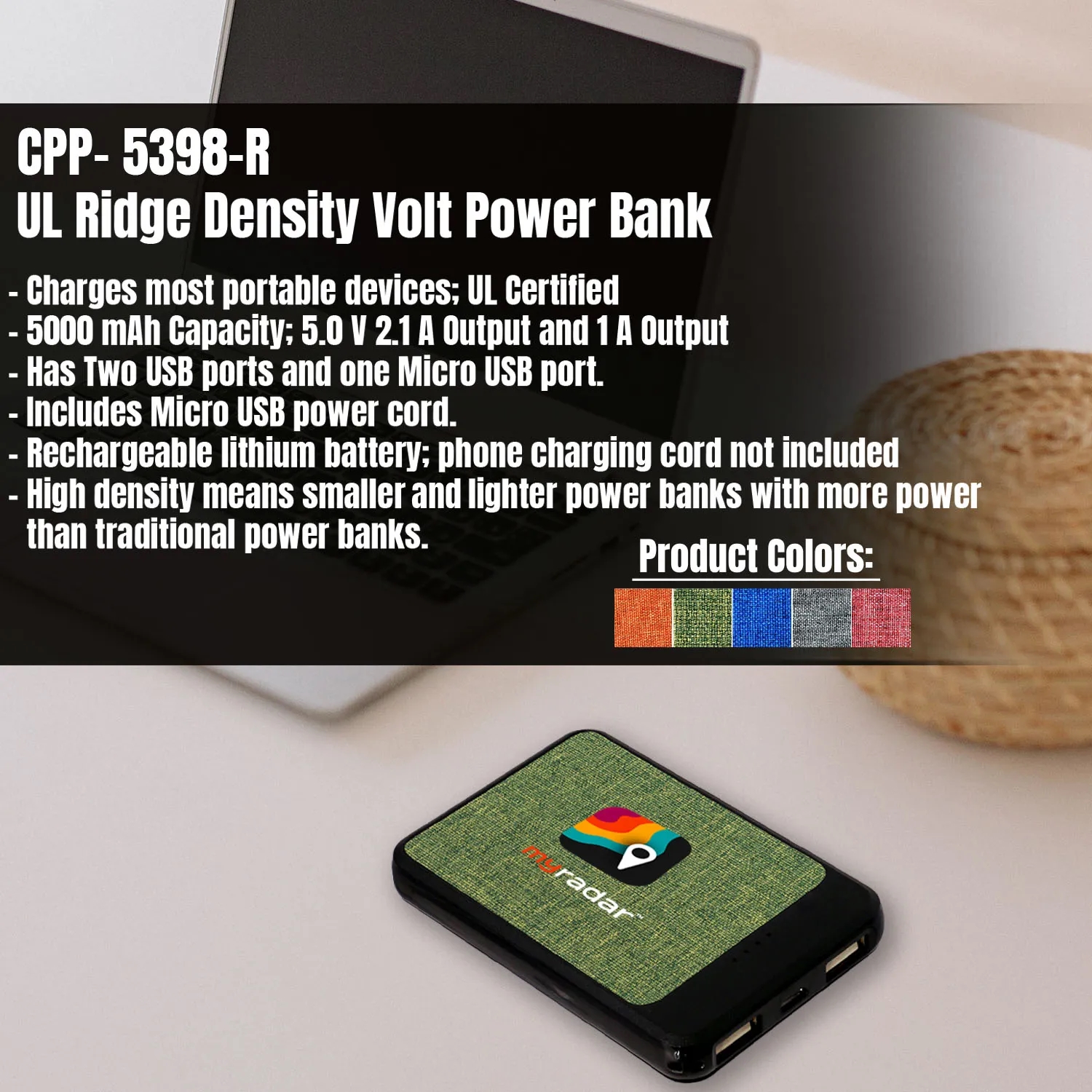UL RIDGE HIGH DENSITY VOLT POWER BANK 5