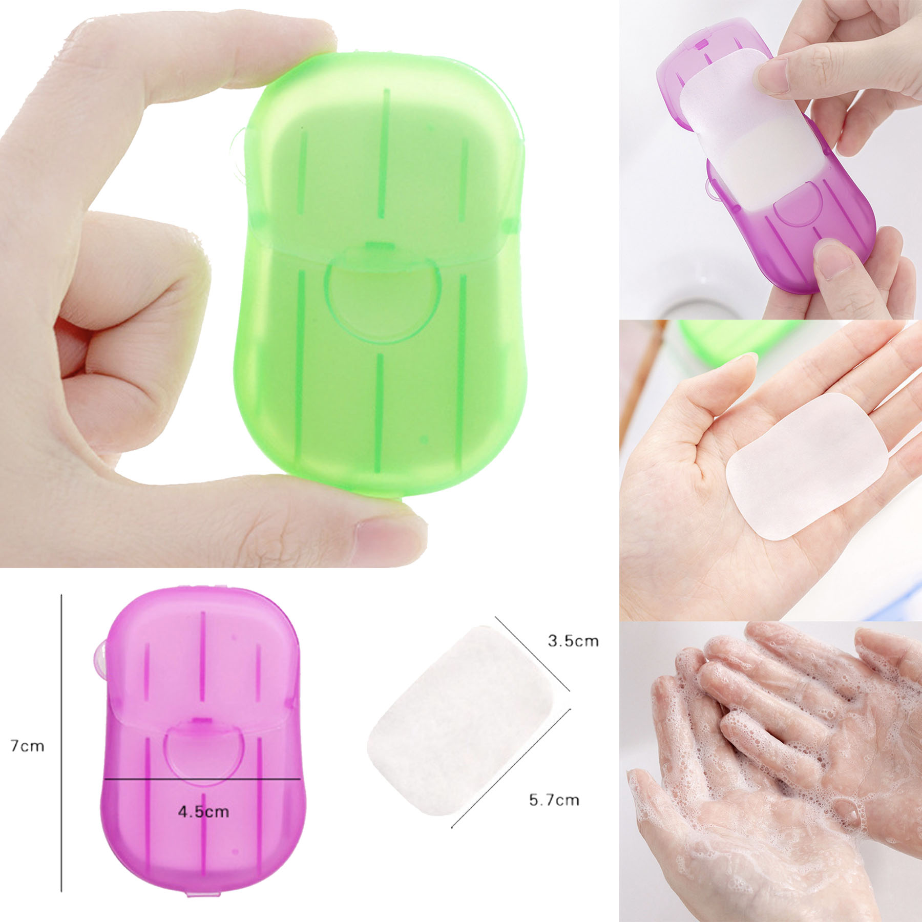 Portable Disposable Mini Paper Soap Box 20 Slices 1