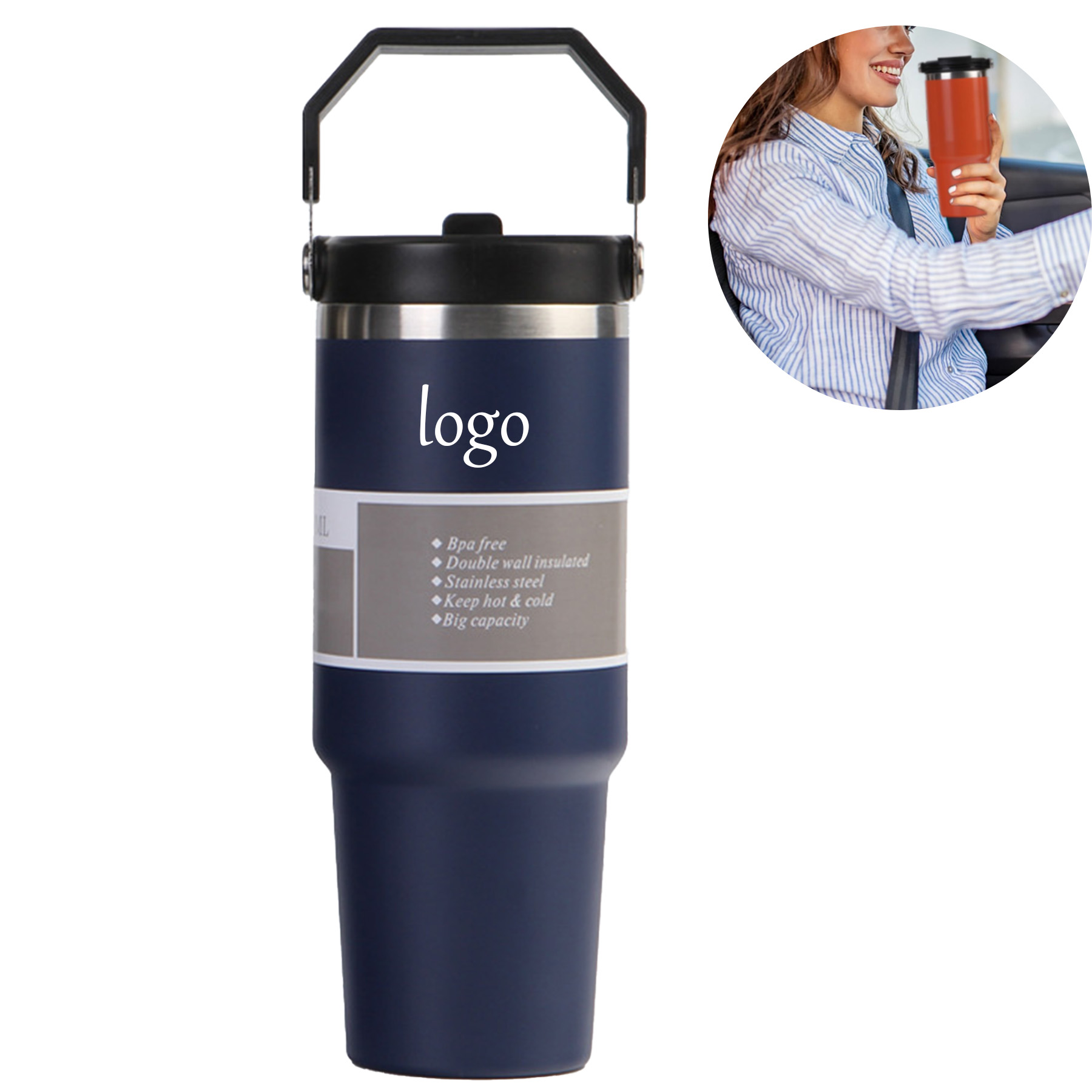 30oz Stainless Steel Travel Mug 2