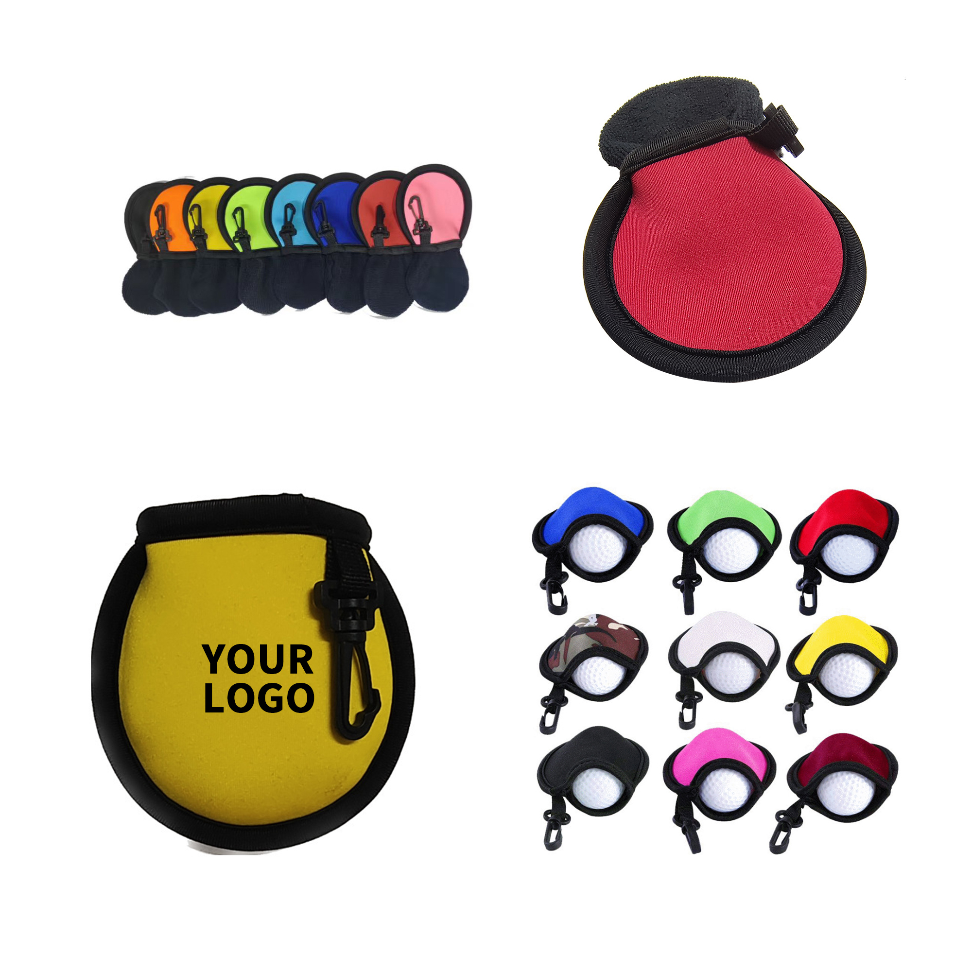 Neoprene Lined Golf Ball Cleaning Pouch 1