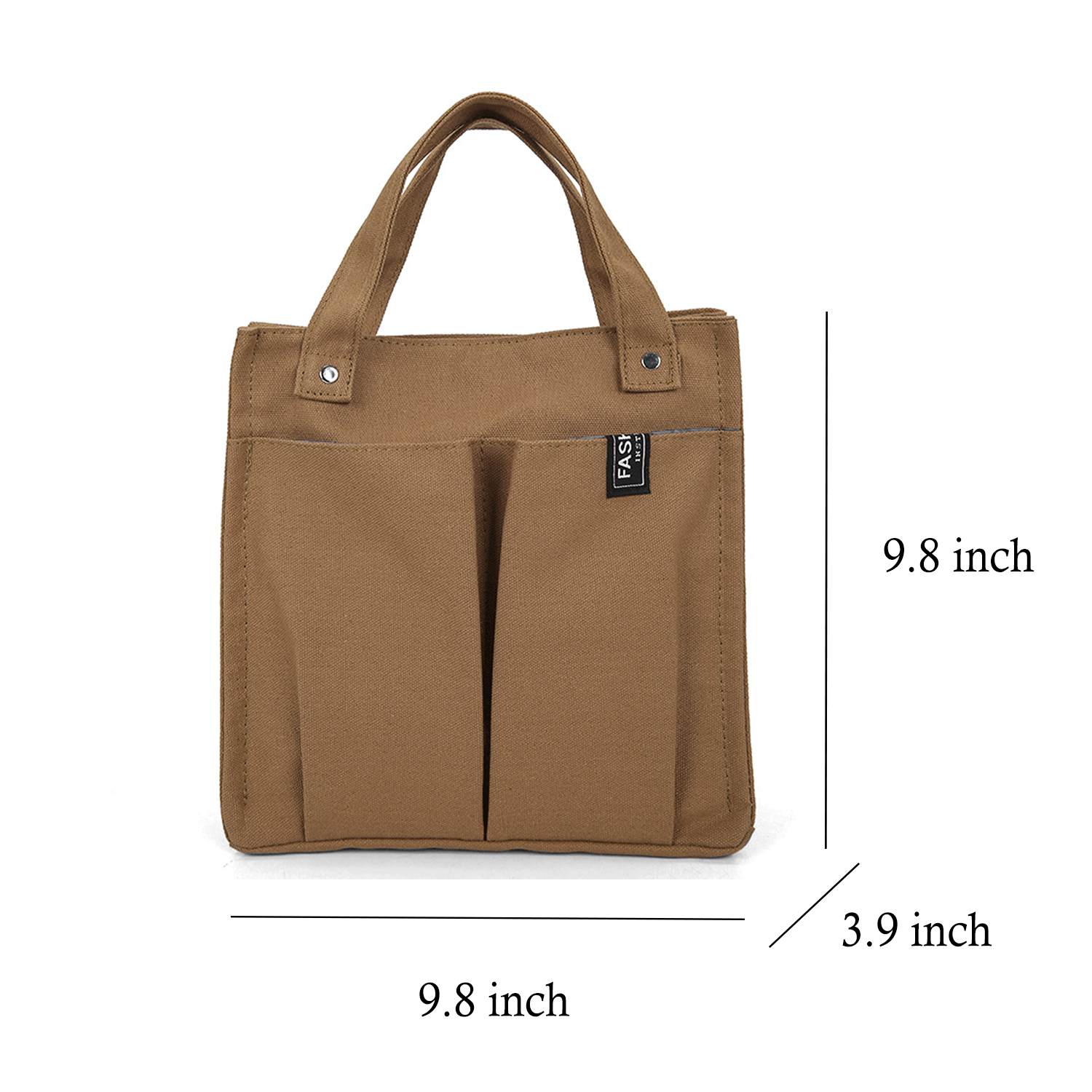 Multiple Pockets large shopping shoulder Canvas Tote Bag 6