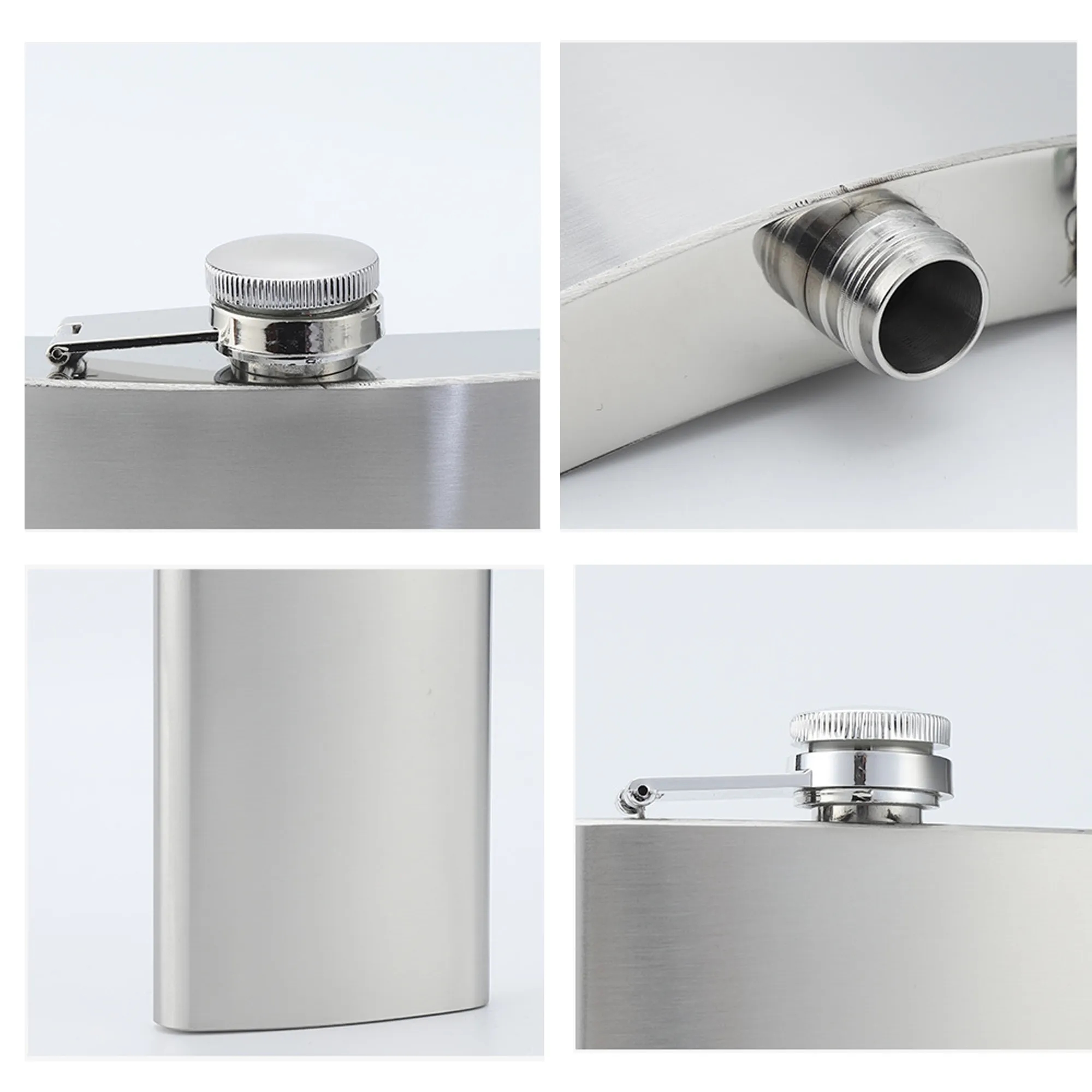 8Oz Laser Engraved Stainless Steel Hip Flask MOQ50pcs 2