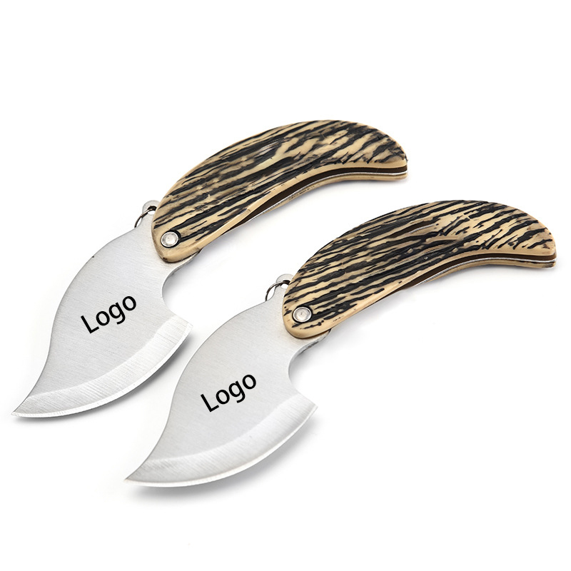 Leaf Shape Stainless Steel Folding Pocket Knife 1