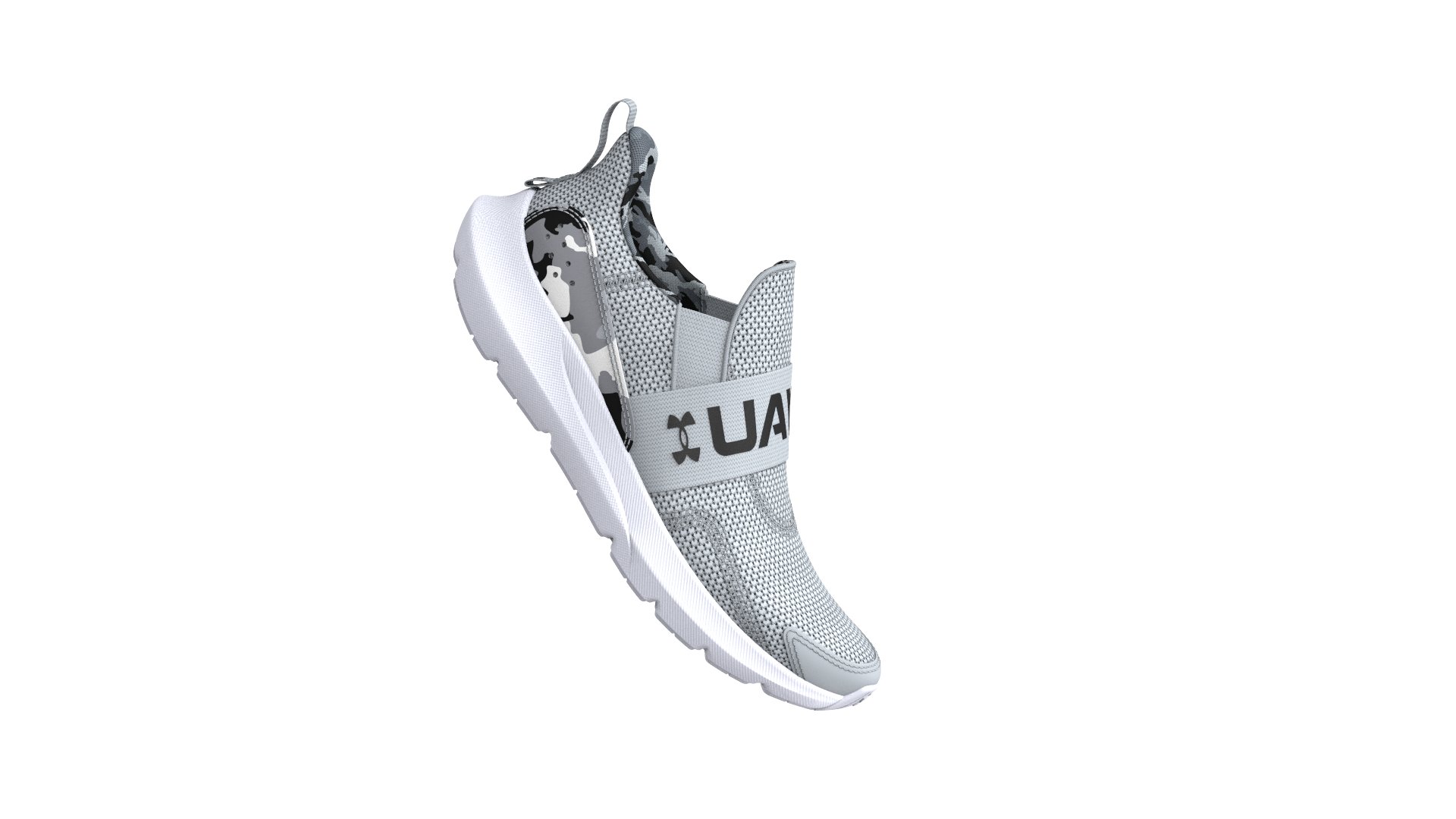 UA Surge 3 Slip Printed Boys' Pre-School Running Shoes, custom youth shirt with logo imprint 3