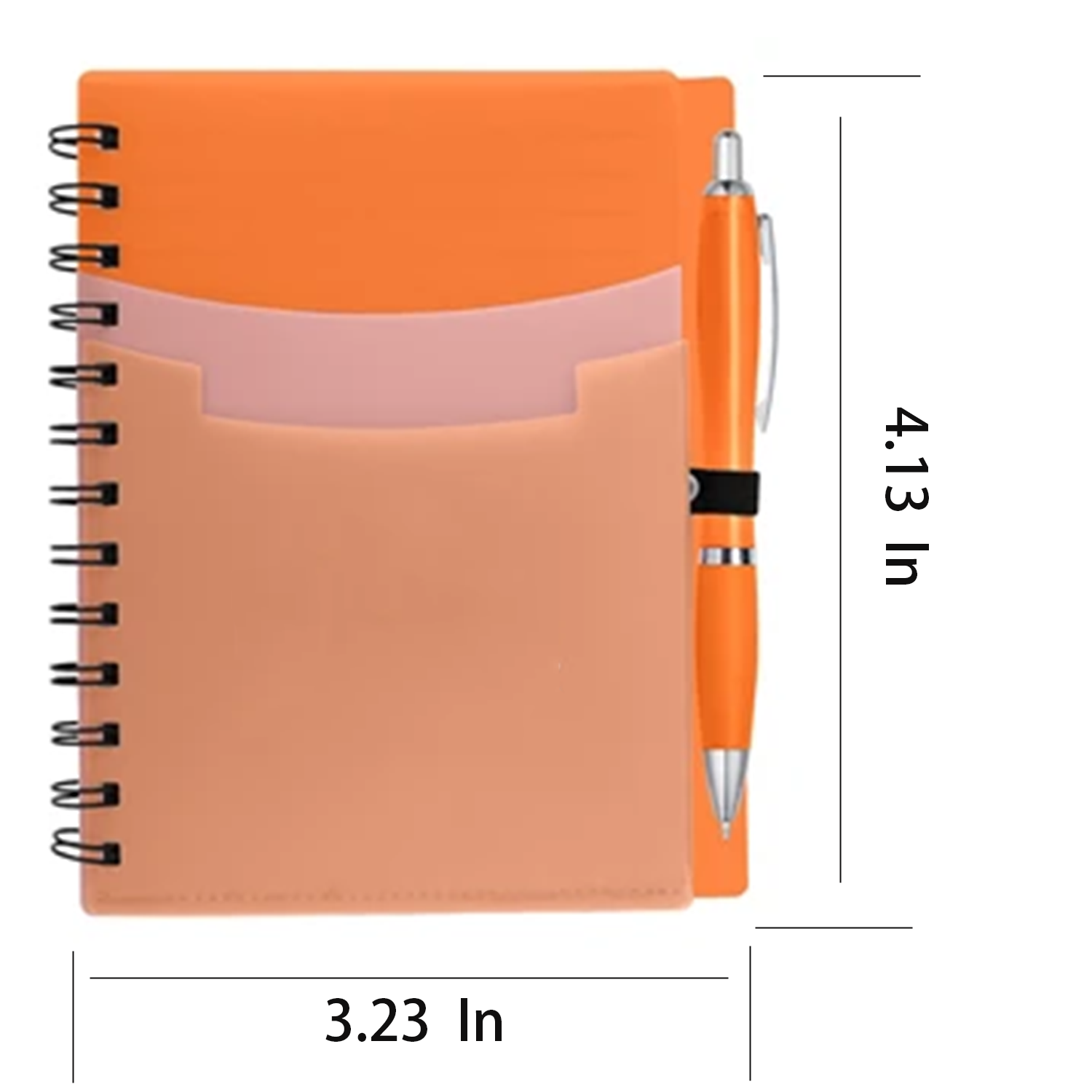 Tri-Pocket PP Coil Notebook with Satin Pen - Lined Pages 7