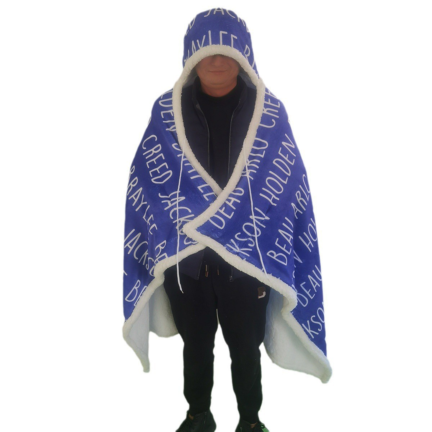 Fleece Wearable Blanket Hoodie, custom hoodie or sweatshirt with logo imprint 5
