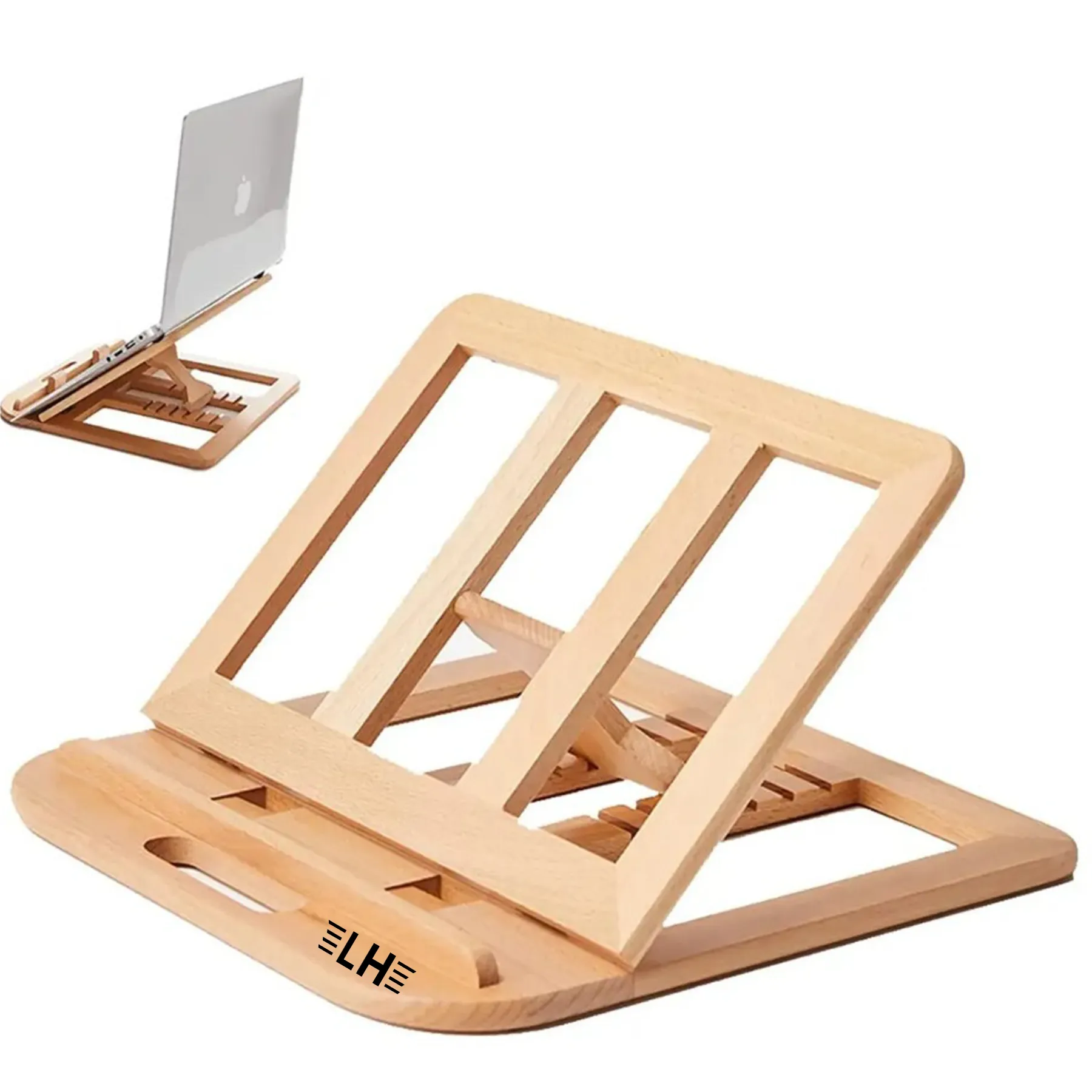 Folding Wooden Laptop Stand 3
