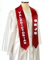 60" Red Custom Graduation Stole 2
