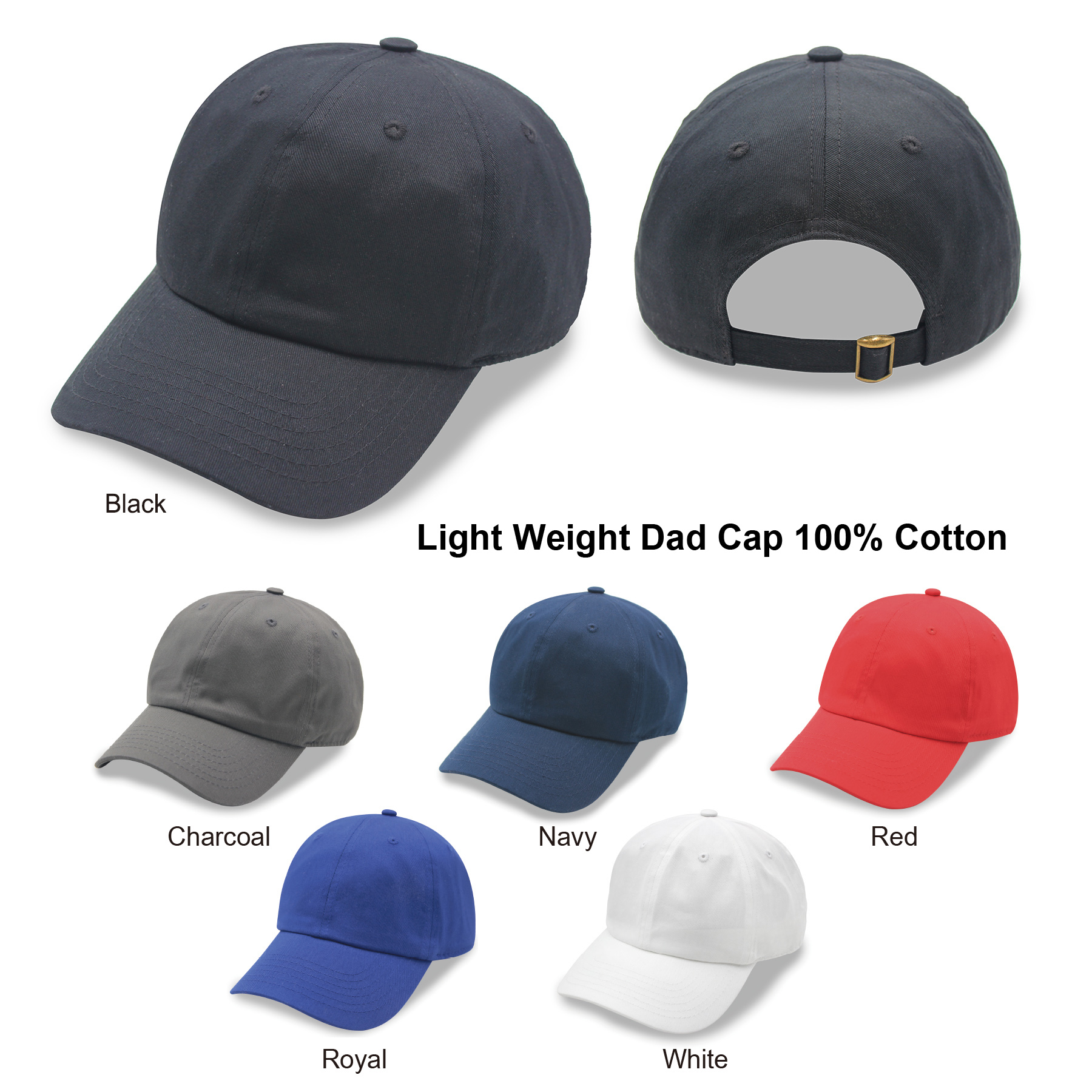 Light Weight Relaxed Golf Hat Dad Cap