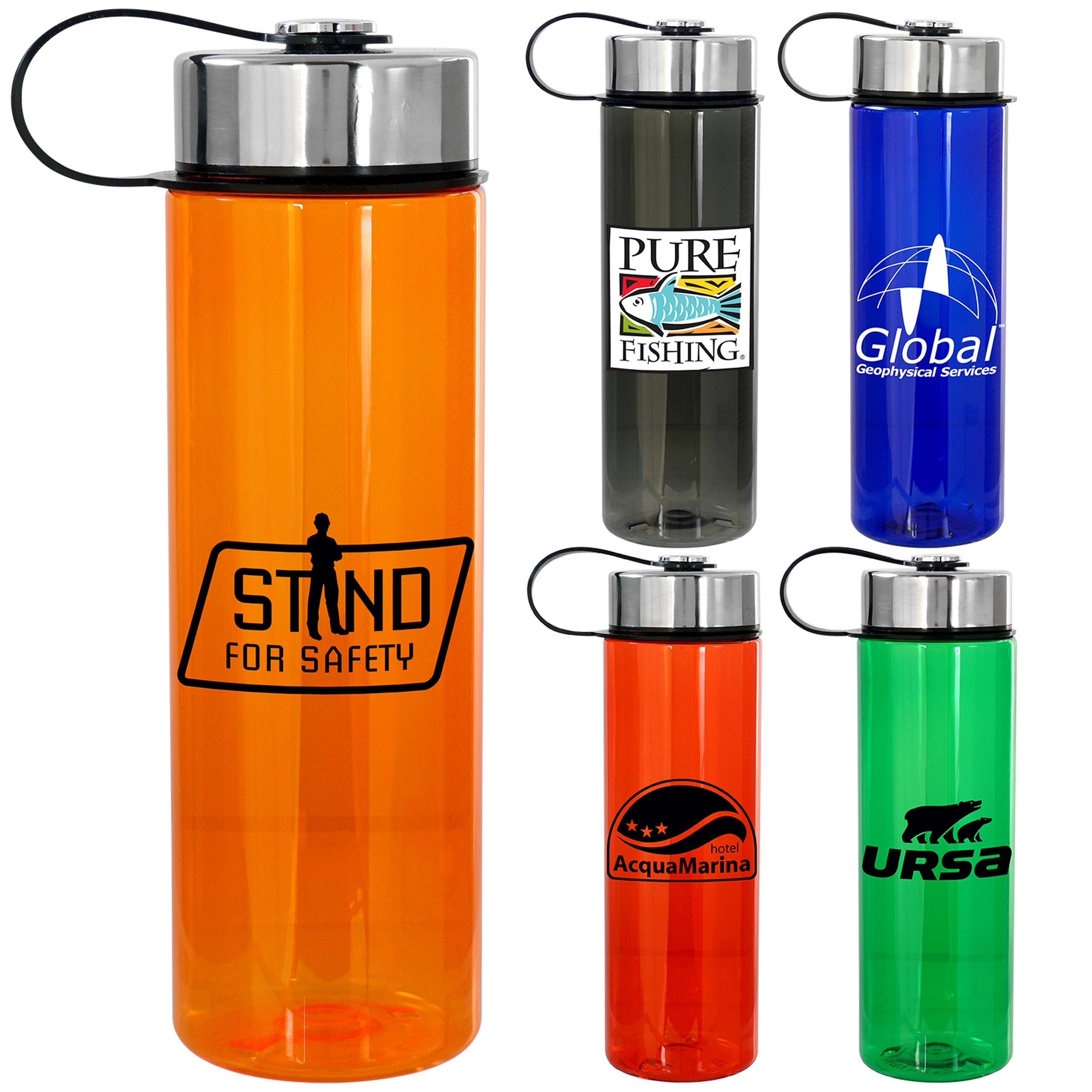 METAL LANYARD LID COLORFUL 24OZ BOTTLE