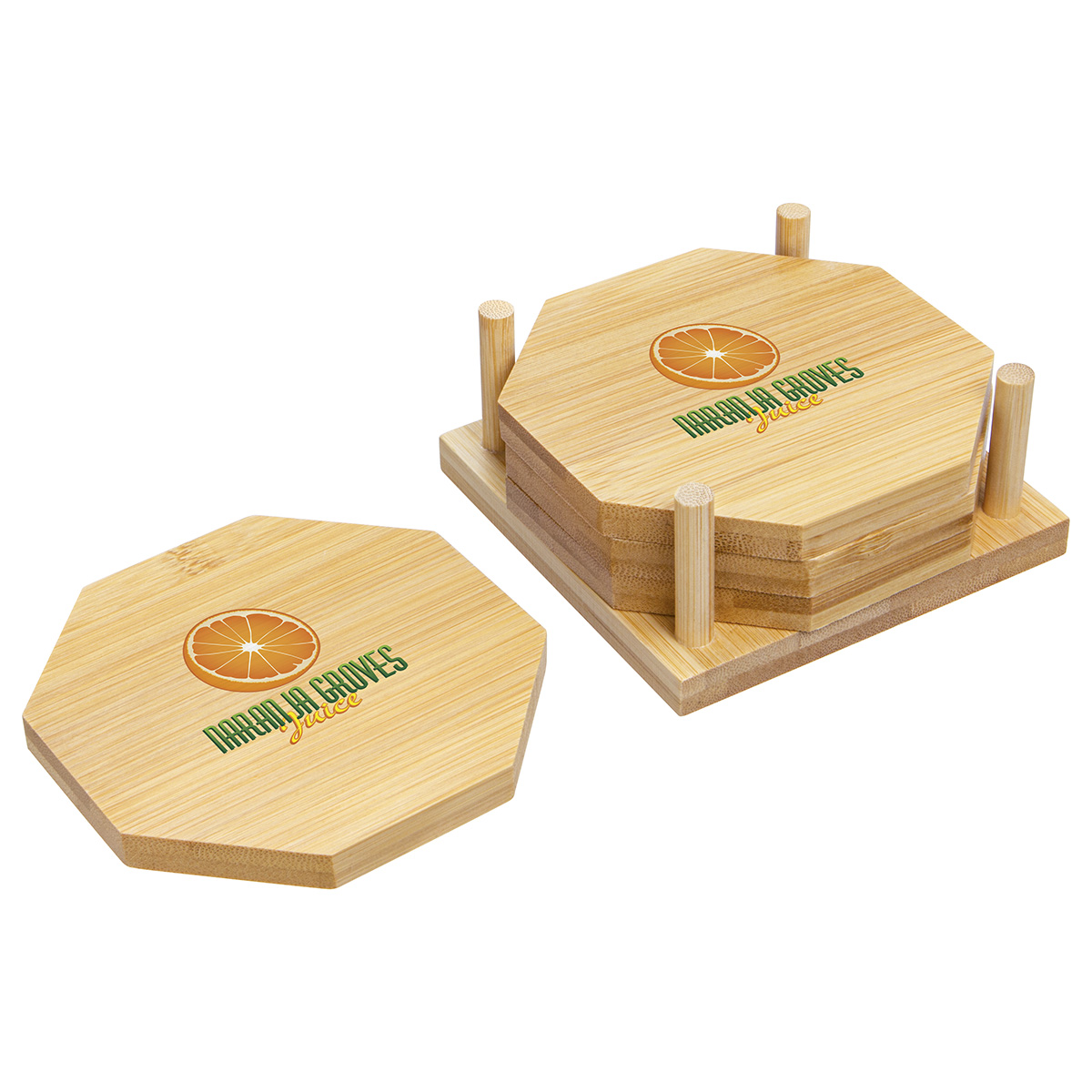 Bamboo 4-Piece Coaster Set 7