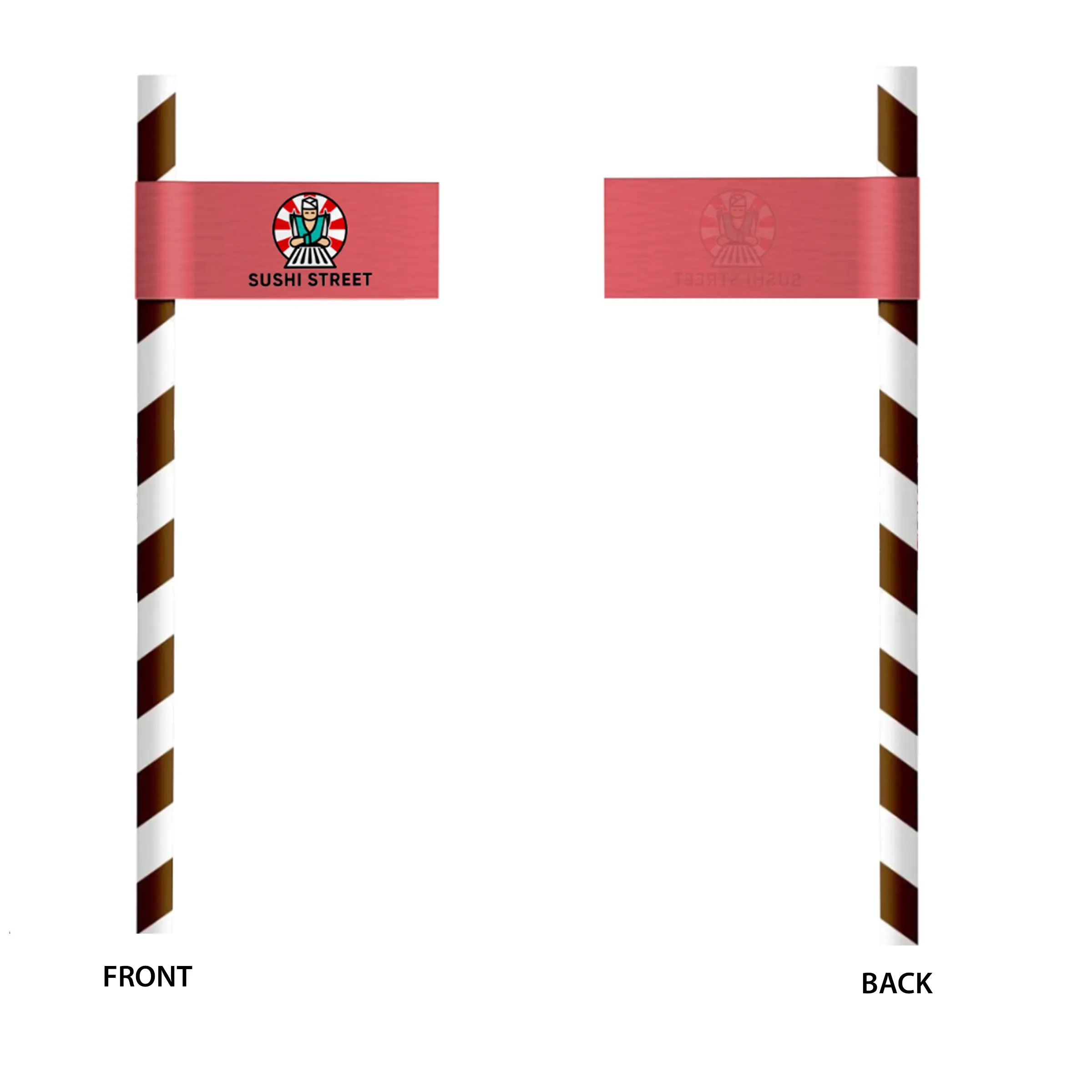 Straw Toothpick Flags Style A - 1" x 1.5" 5