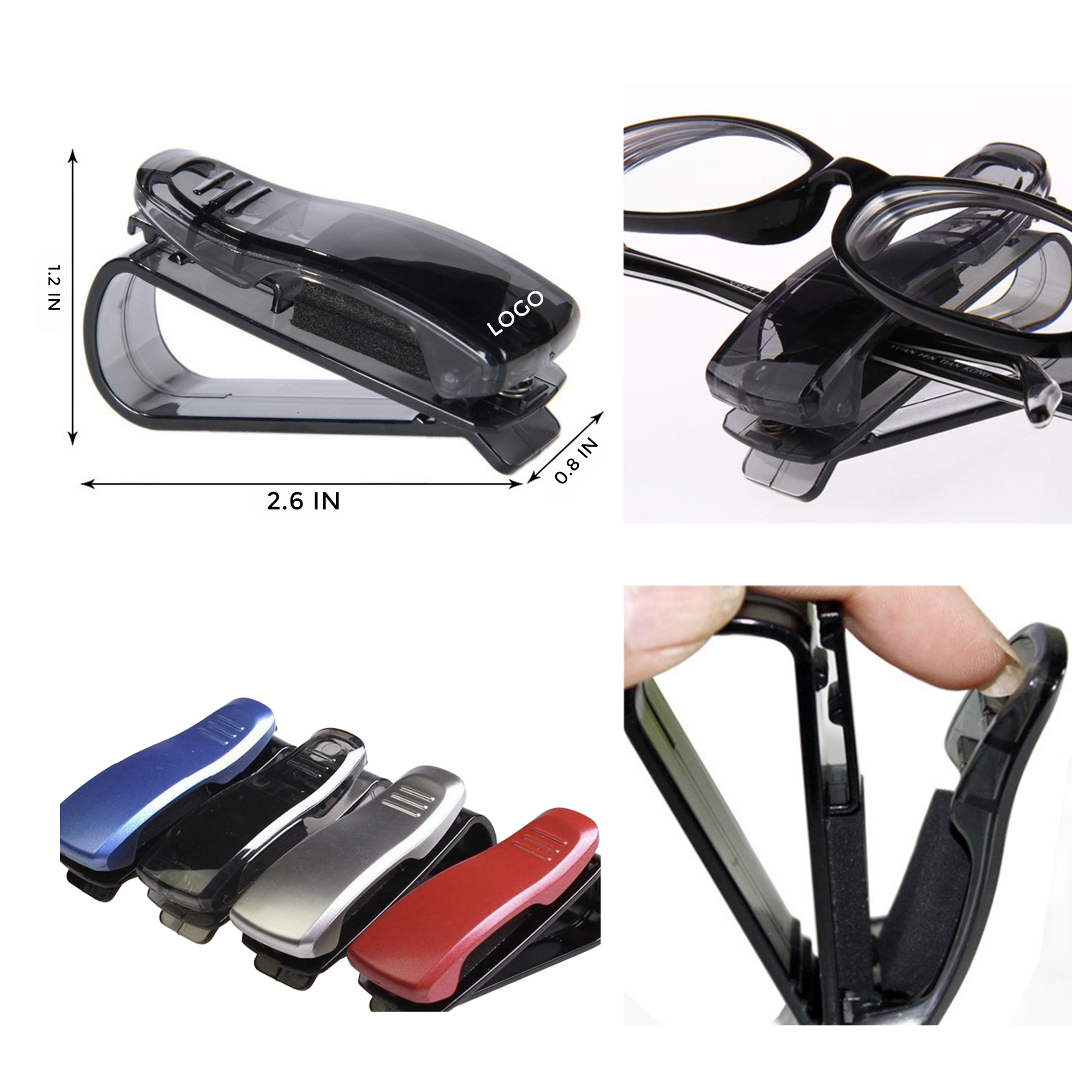 MOQ 10 PCS Versatile Car-mounted Eyeglass Clip 2