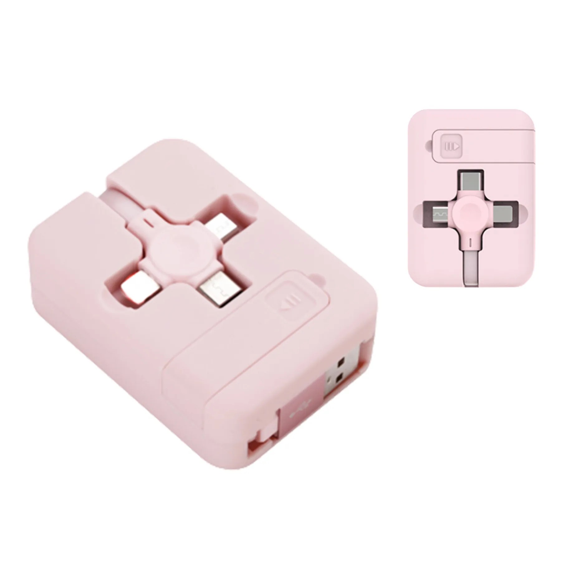 3-In-1 Retractable Charging Cable W/ Holder 7