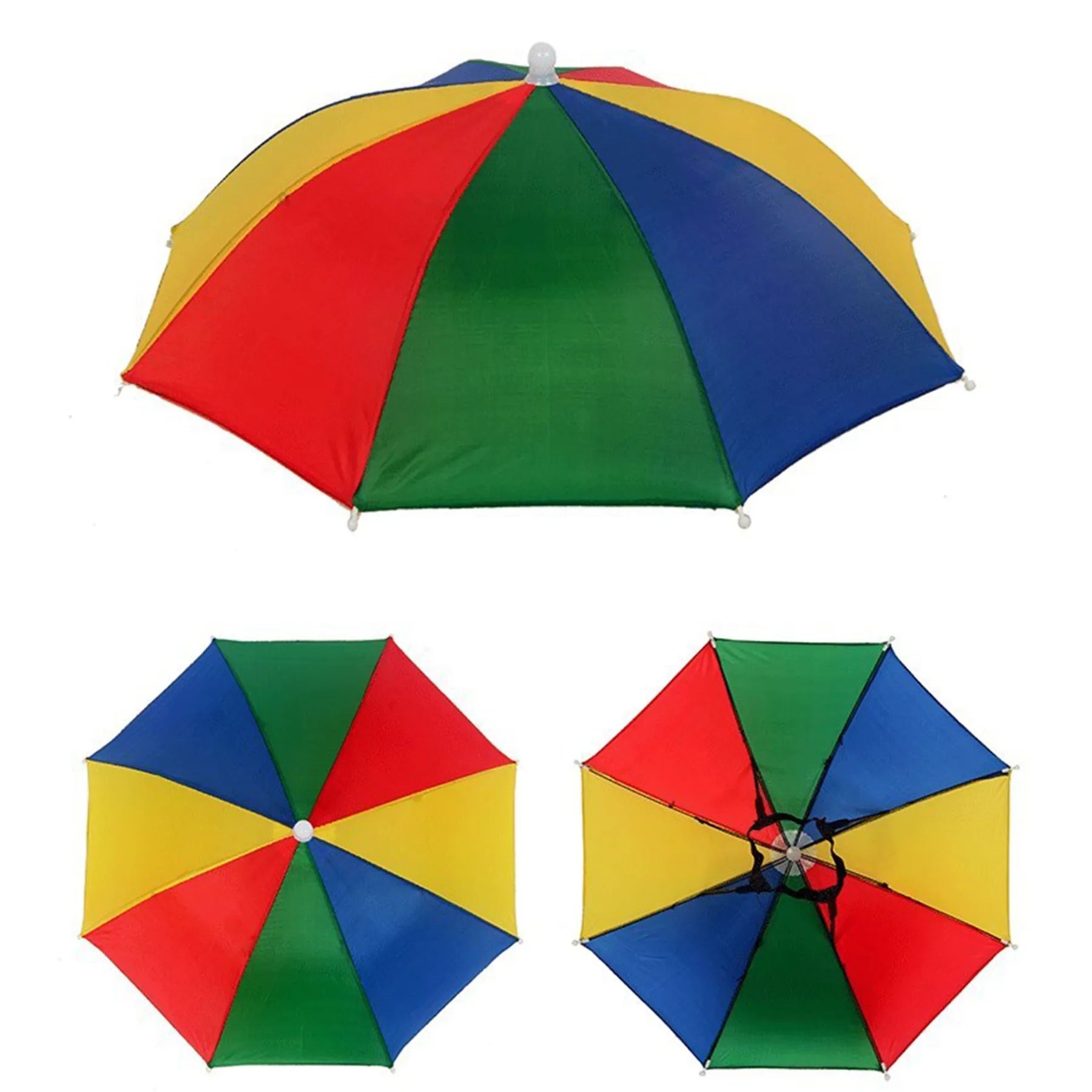 Head Umbrella Hat Summer Popular Sun With Elastic Band 7