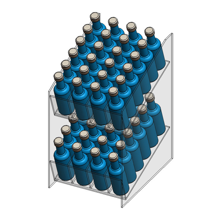 2 Tier Acrylic Beverage Display 4 Rows