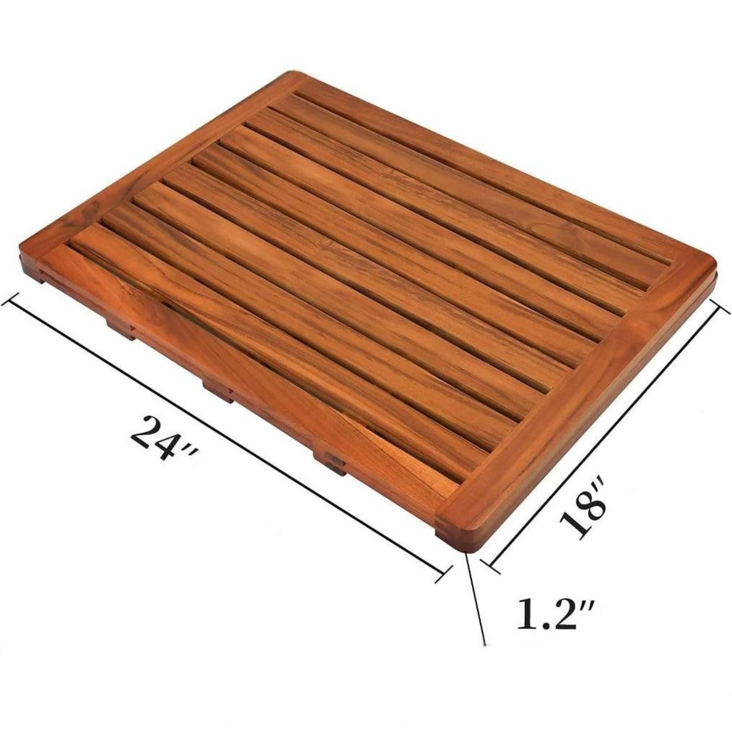 Bathroom Wooden Shower Drainage Anti Slip Mat 3
