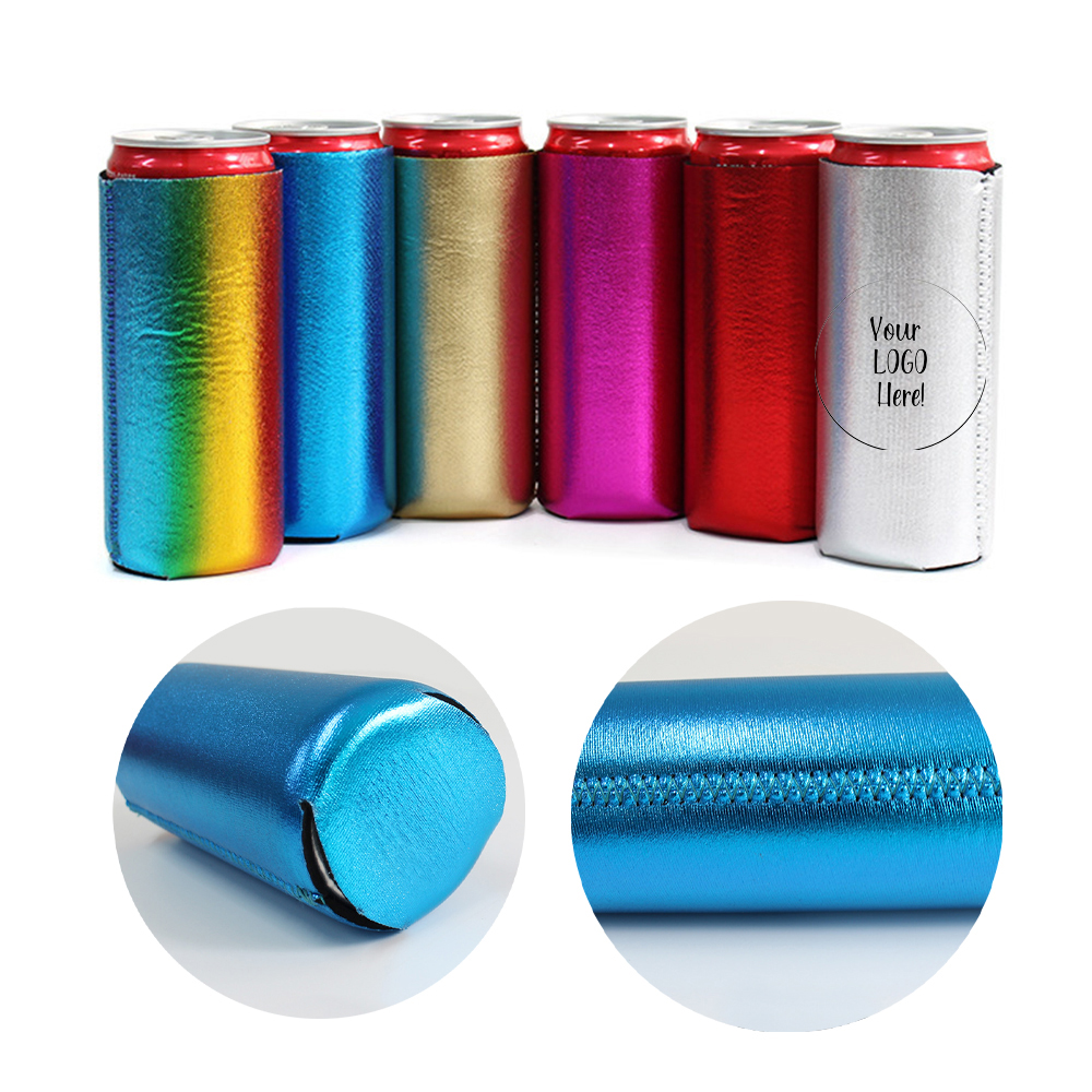 12 oz Collapsible Leather Neoprene Can Coolie 3