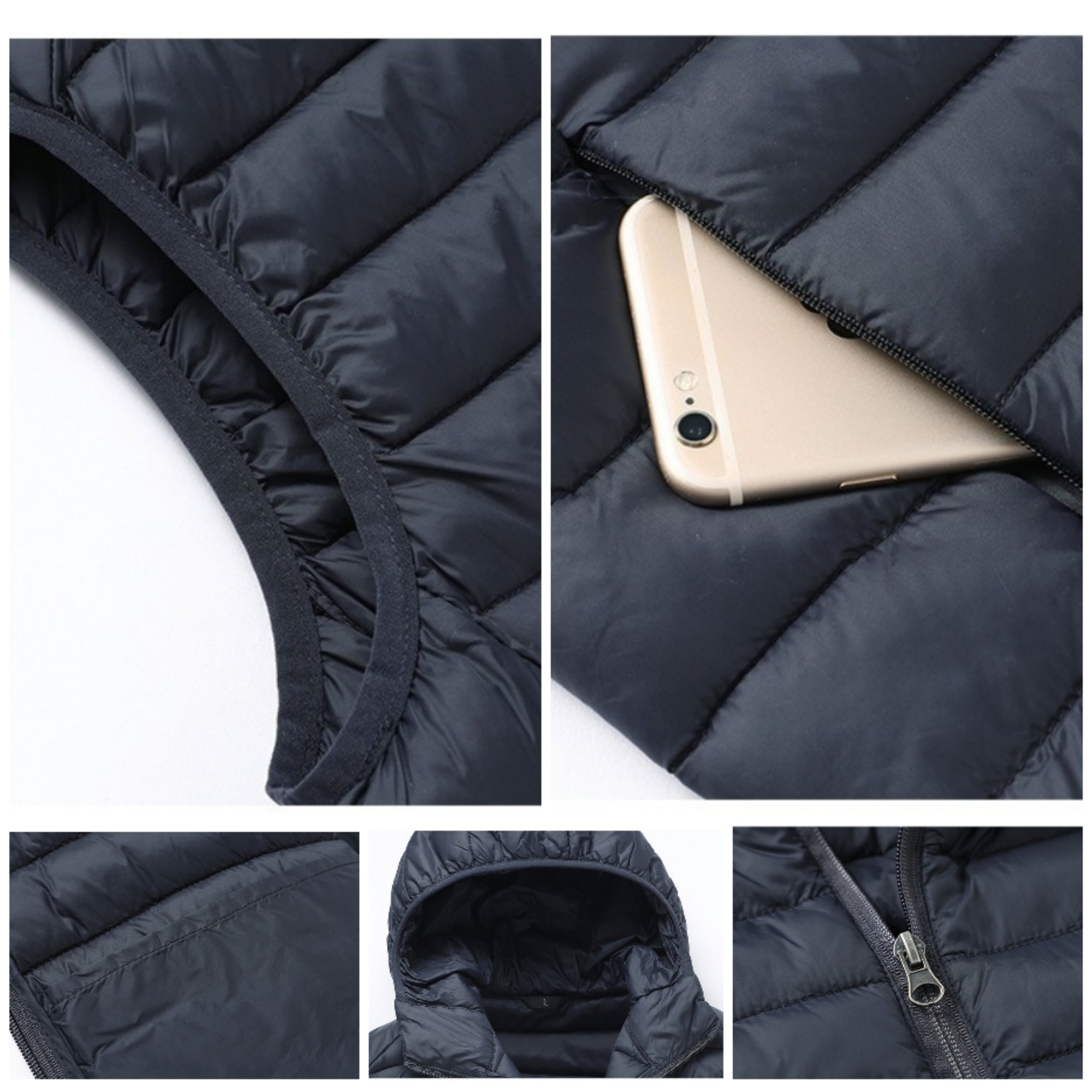 Men's Lightweight Down Cotton Vest With Hood 2