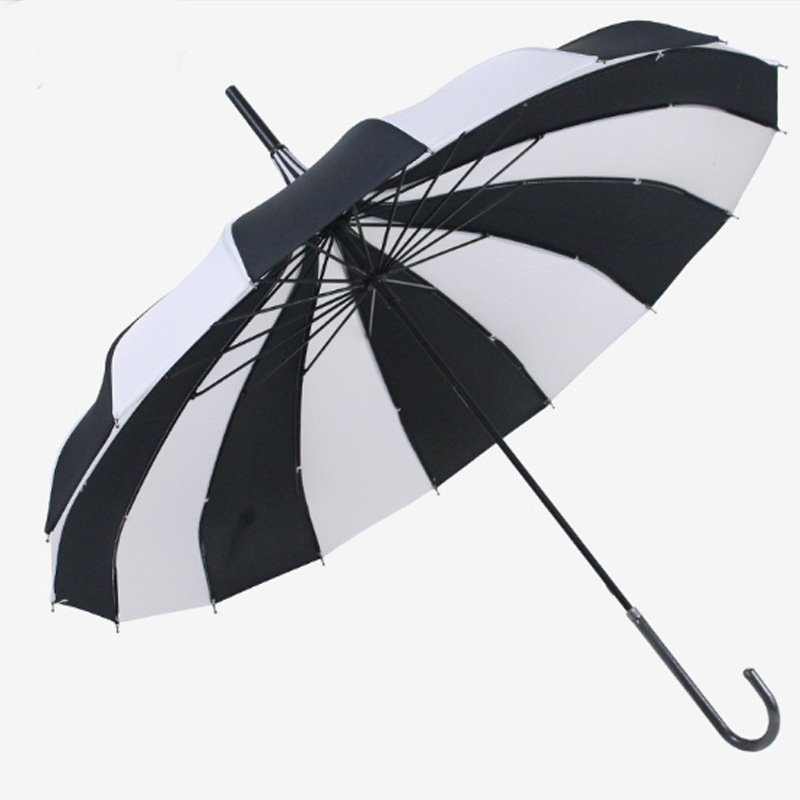 Straight Pole Curved Handle Pagoda Umbrella 7