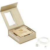 FSC® 100% Bamboo Wireless Charge Pad w/Dual Output 71