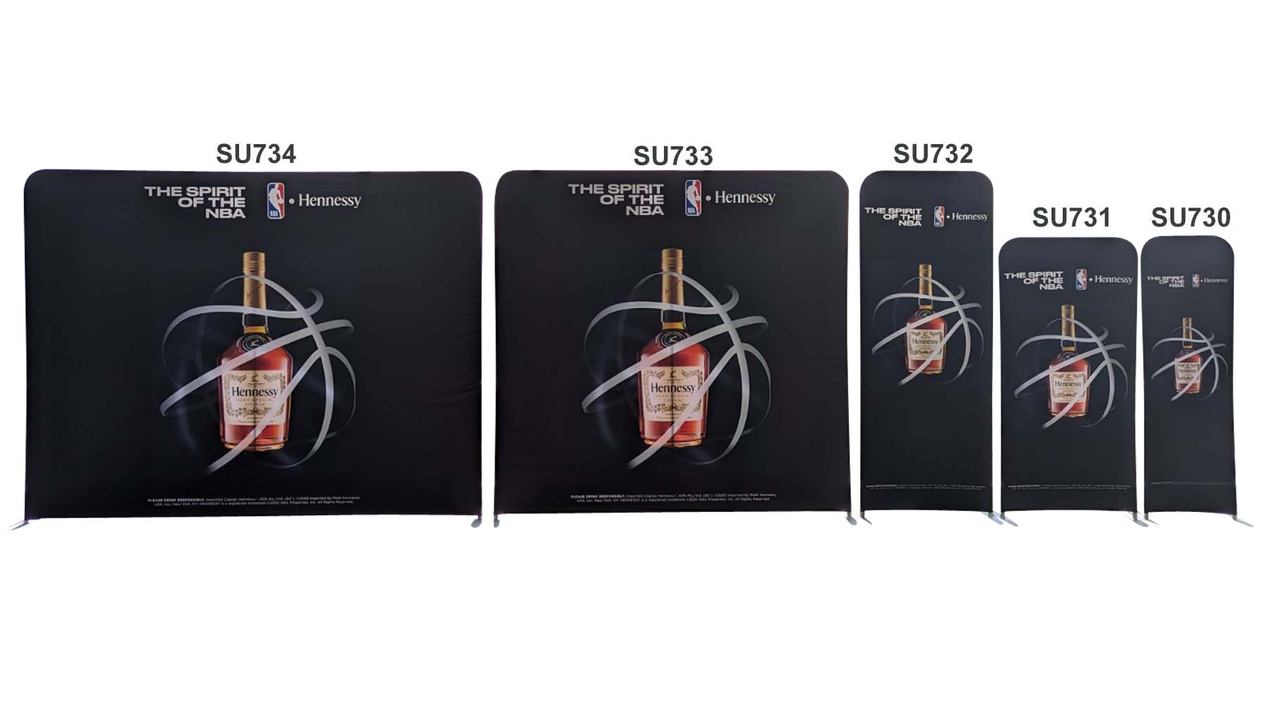 10'W x 8'H EuroFit Tension Fabric Straight Wall Display Kit, Double Sided Graphics, NO SETUP CHARGE 11