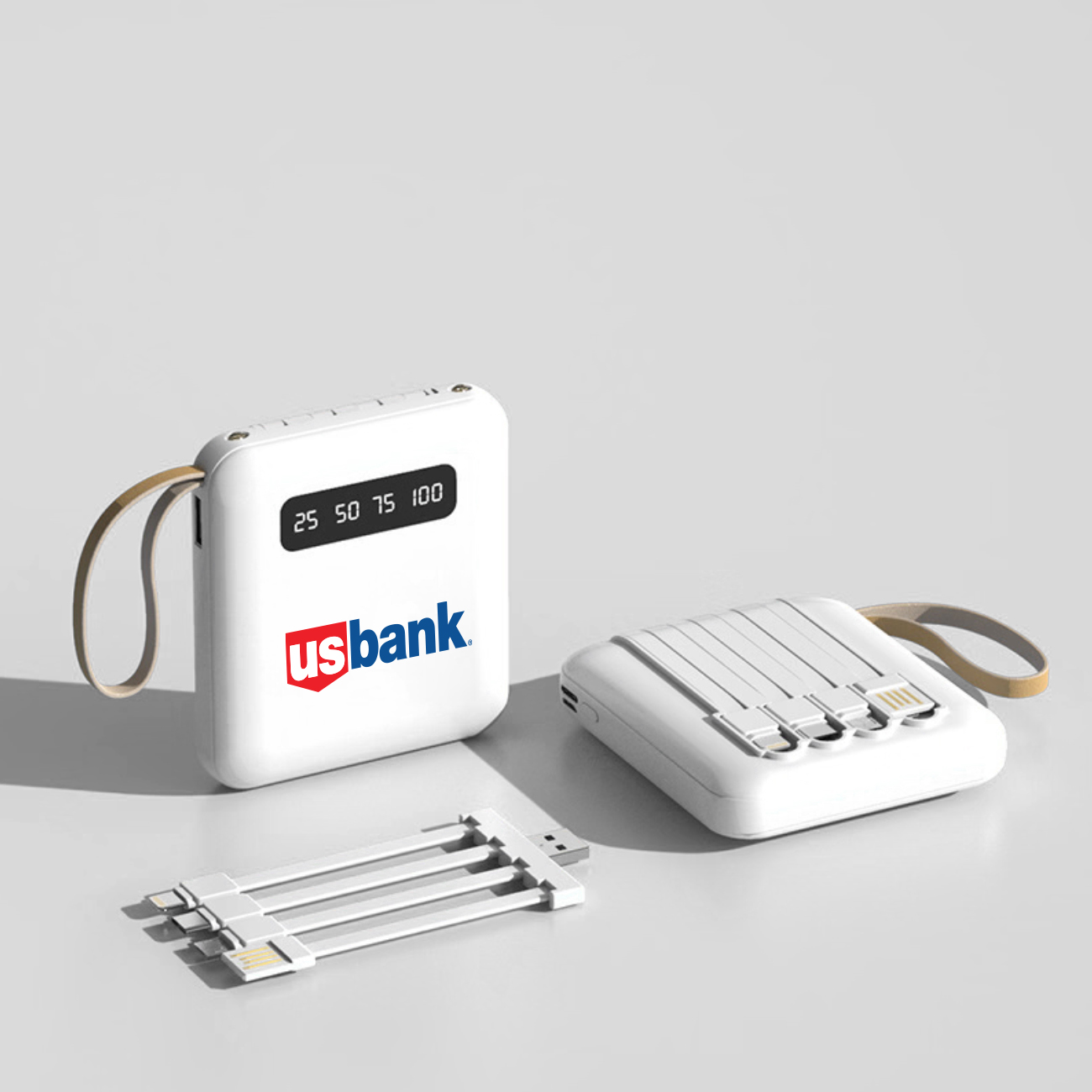 5000mAh Power Bank with Built-In Cables 5