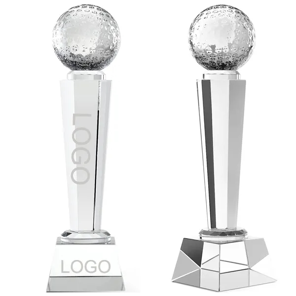 Crystal Glass Golf Trophy 2
