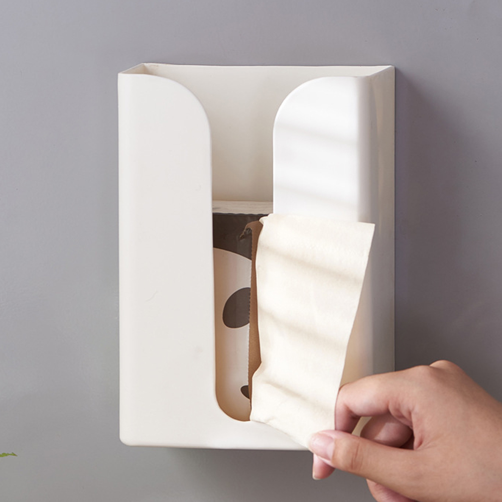 Wall-mounted adhesive tissue box 7