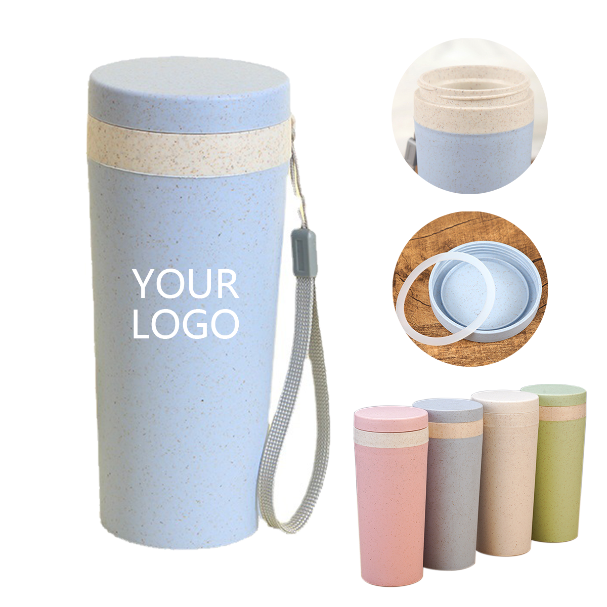 12oz Eco-friendly Wheat Straw Cups 3