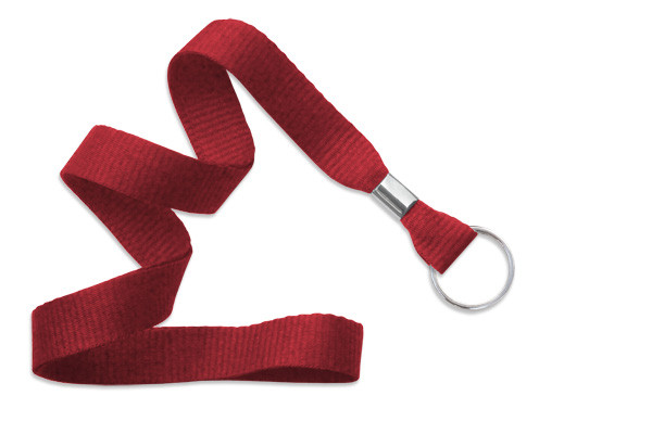 5/8" Blank Lanyard w/Split Ring (Red) 2