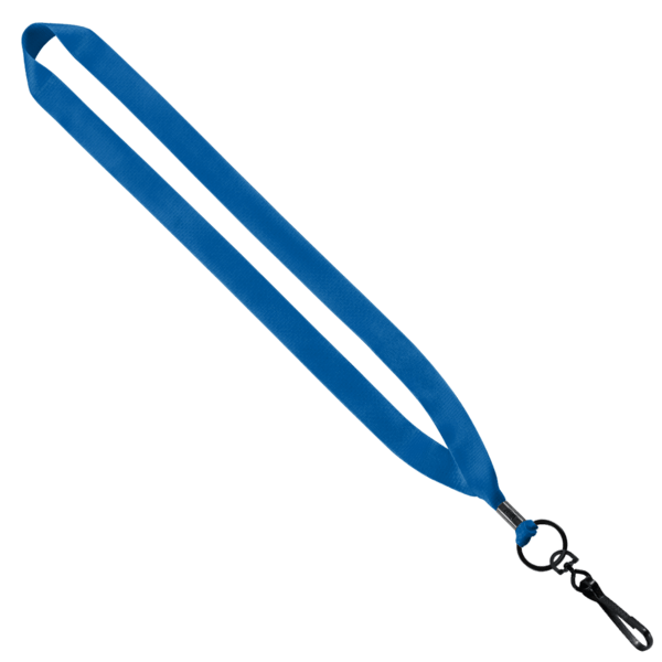 3/4" Polyester Lanyard with Metal Crimp & Swivel Snap Hook 1