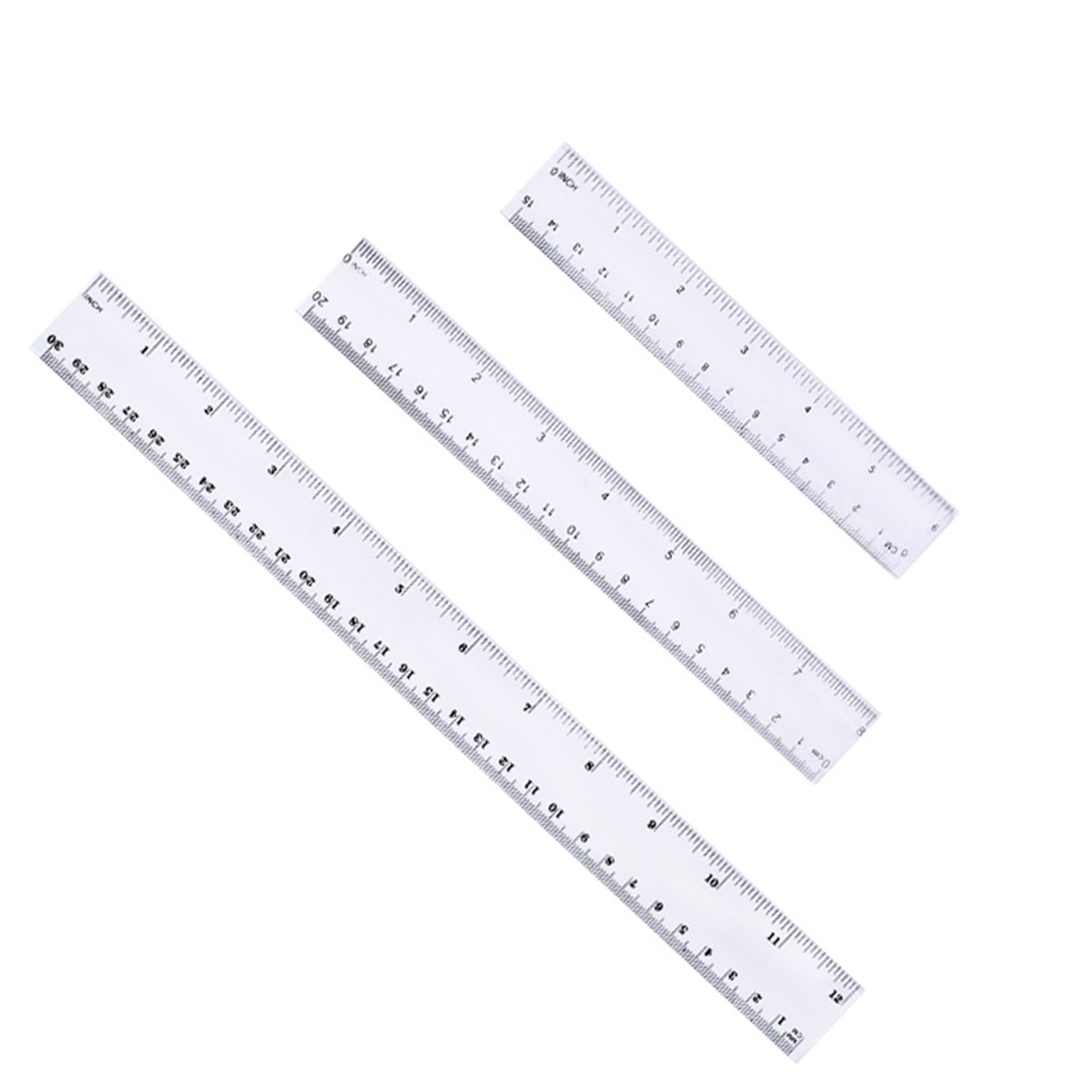 Transparent Double Scale Ruler 3