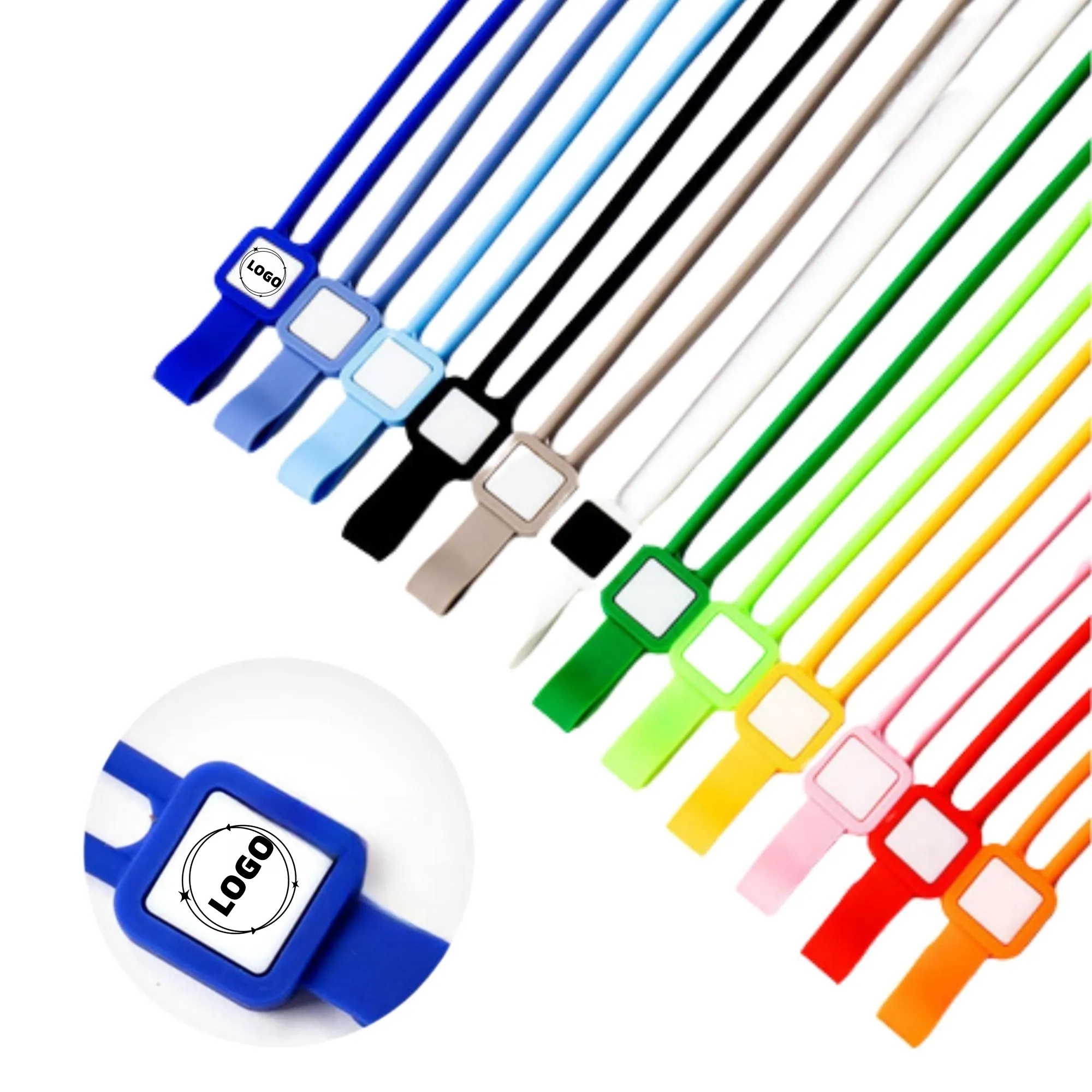 Reusable Open-ended Silicone Neck Lanyard MOQ100